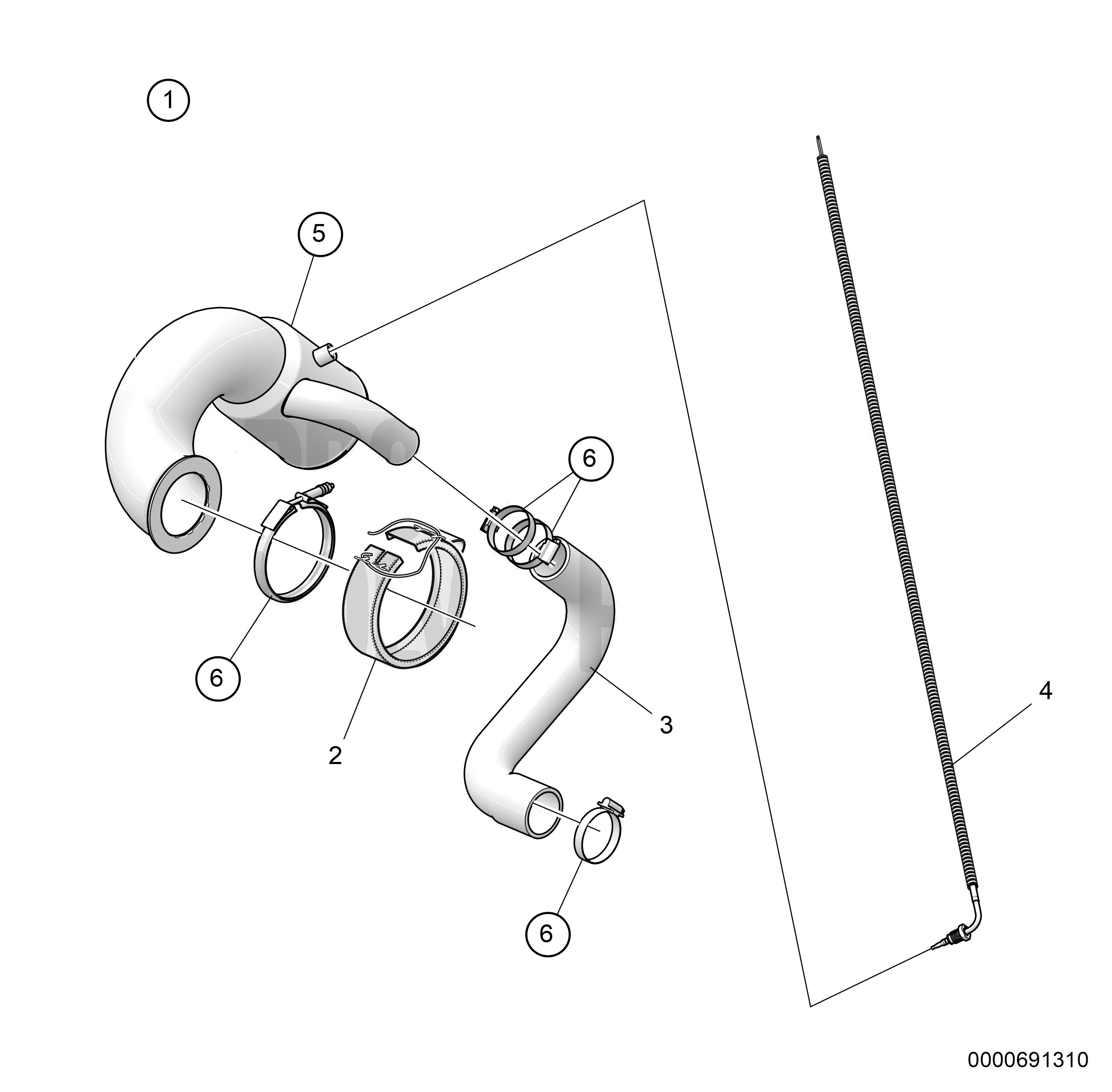 Kit colonne d’échappement IPS, puissance basse