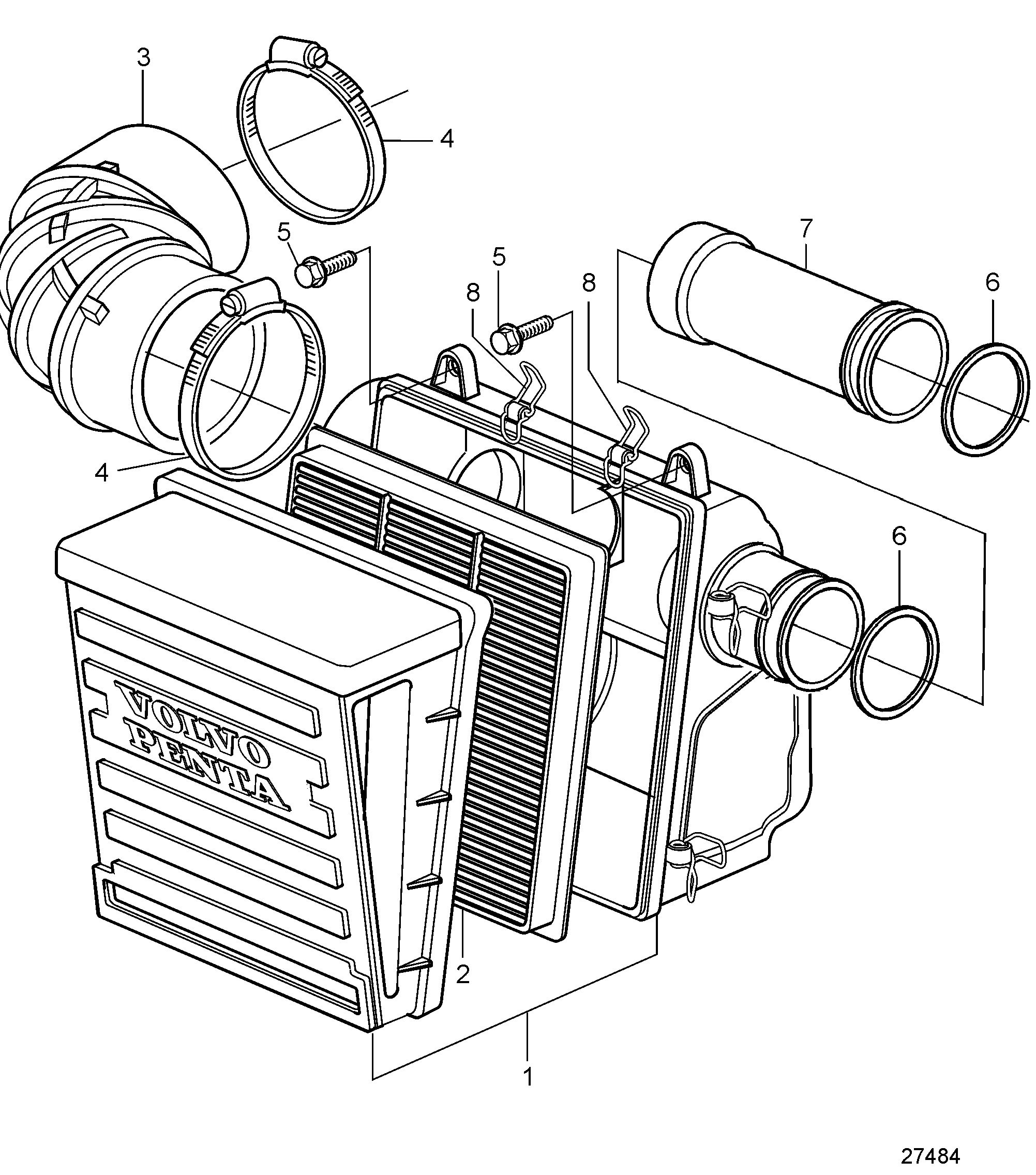 Filtre à air pour compresseur