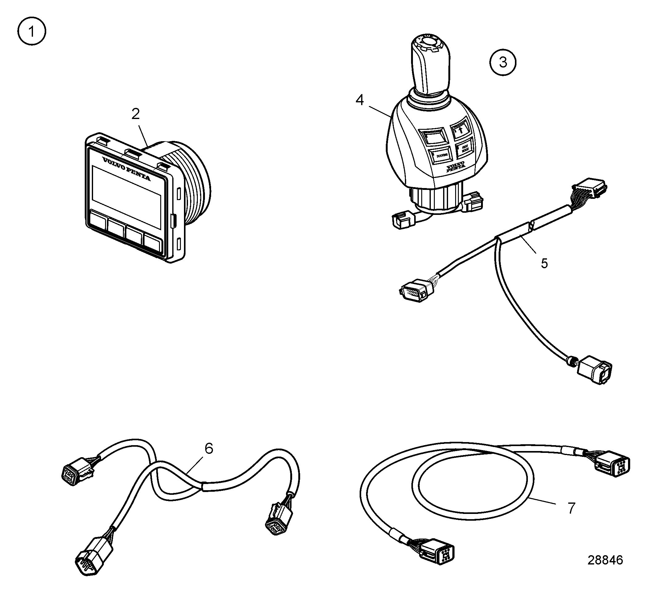 Kit de poste d’accostage, inbord double, direction électrique, EVC 2.0