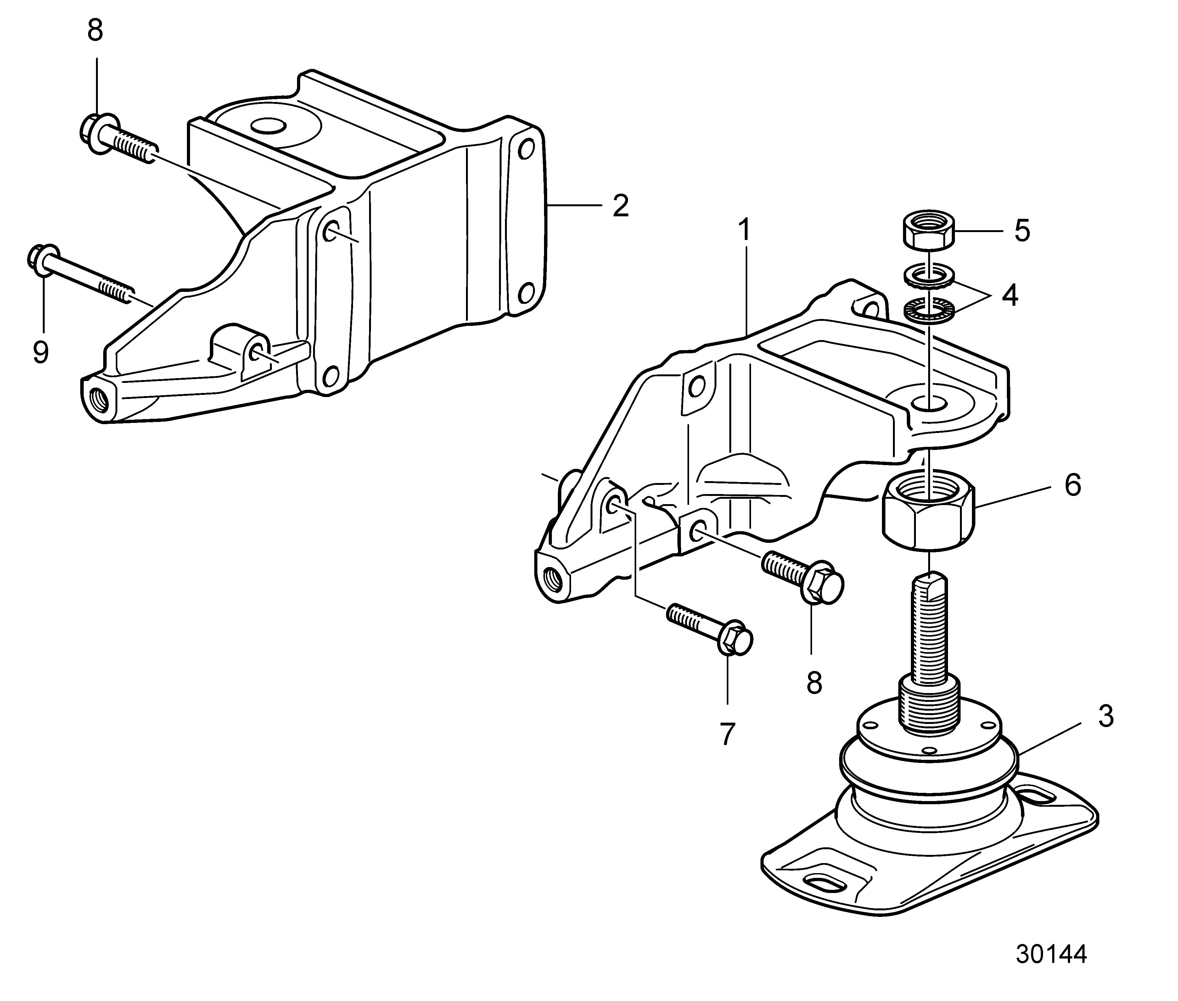 Fixation de moteur