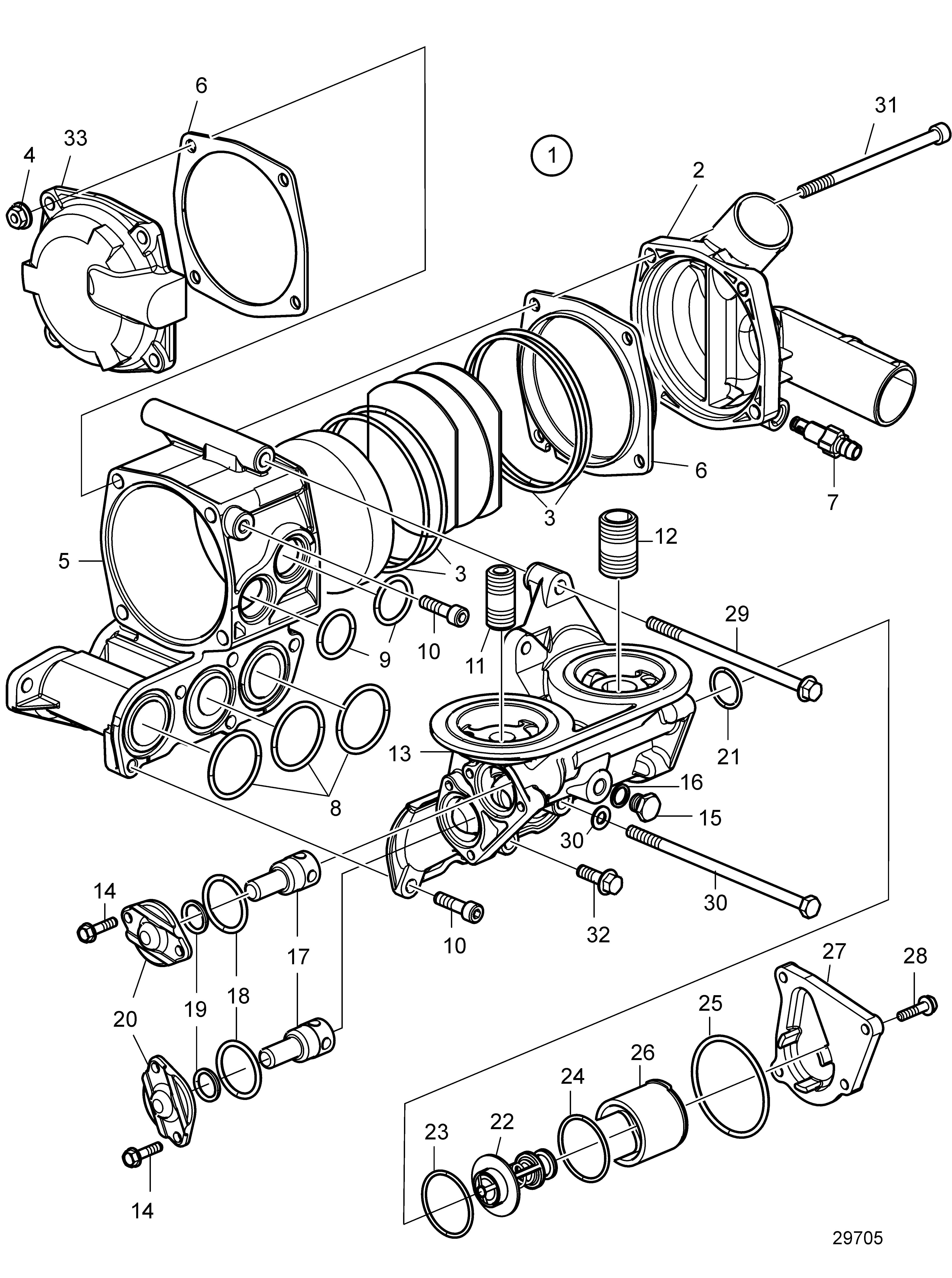 Enfriador de aceite del motor con refrigeración de quilla