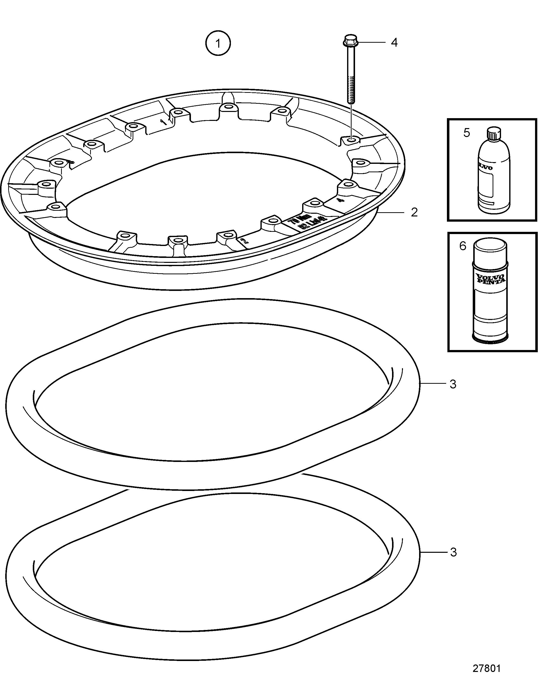 Kit de montage, bague de serrage