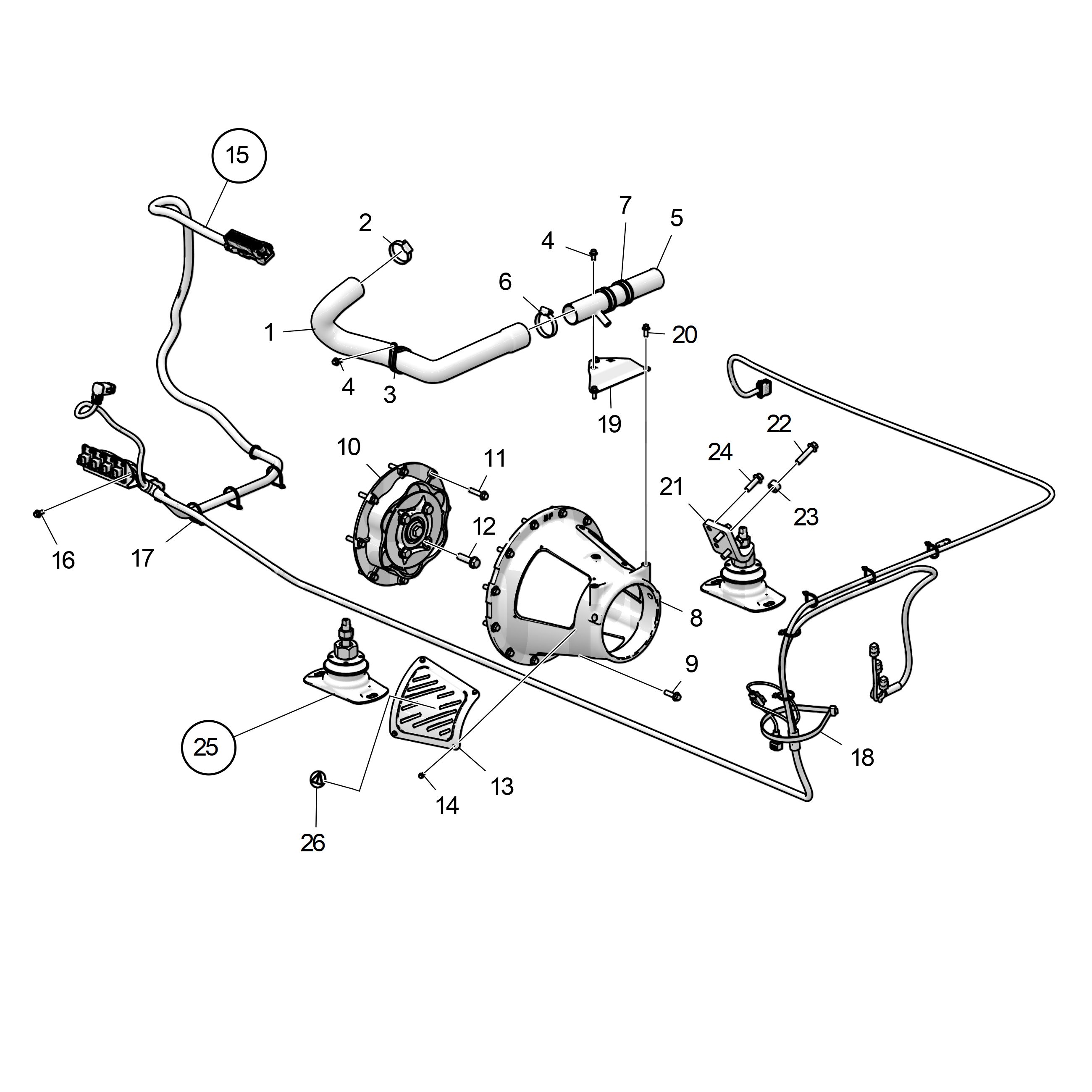 Kit de connexion, DPI avec arbre intermédiaire