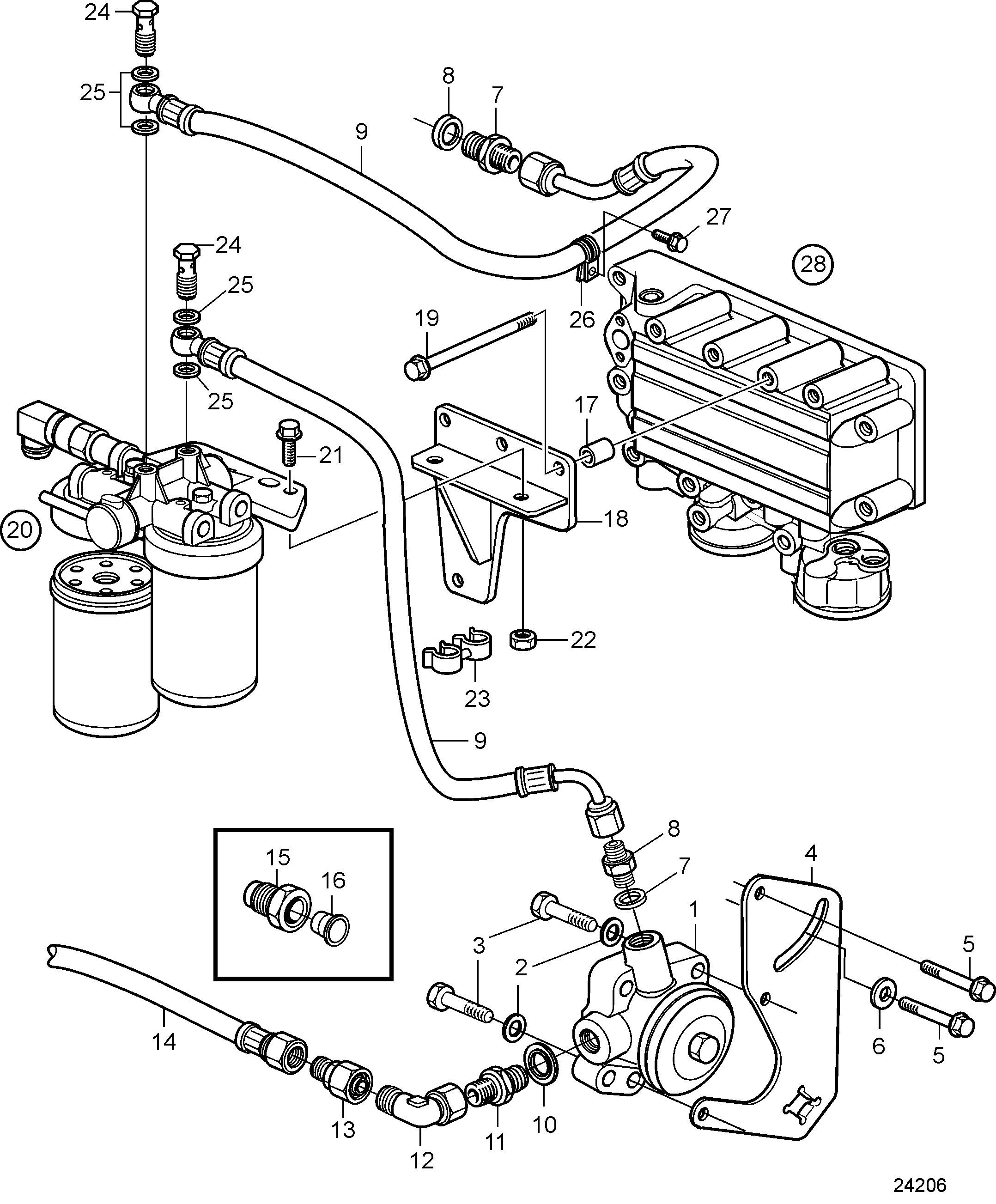 Système d’alimentation. Boîtier de filtre à carburant avec soupape de changement de vitesse. Production récente