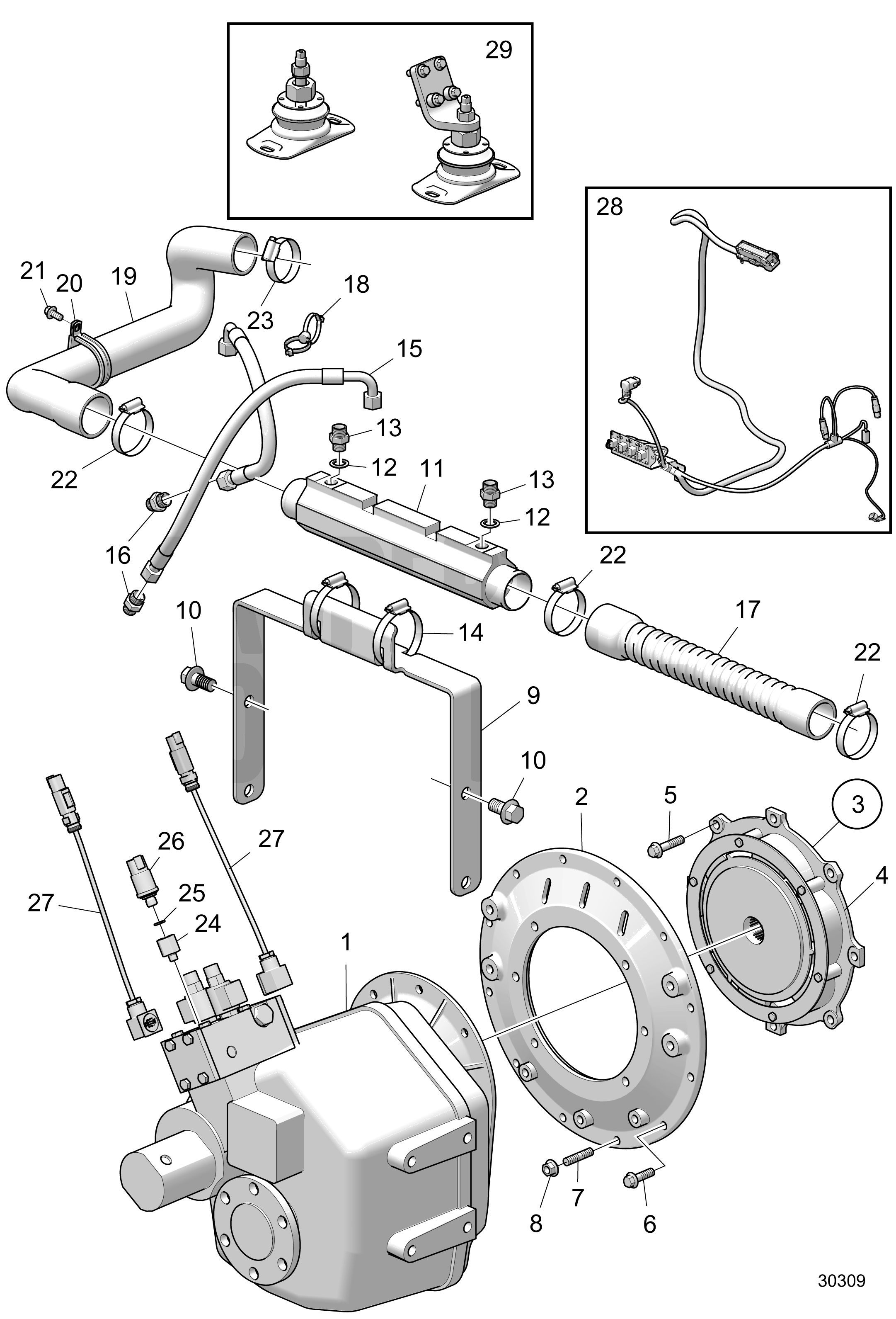 Pièces de raccordement, inverseur ZF220