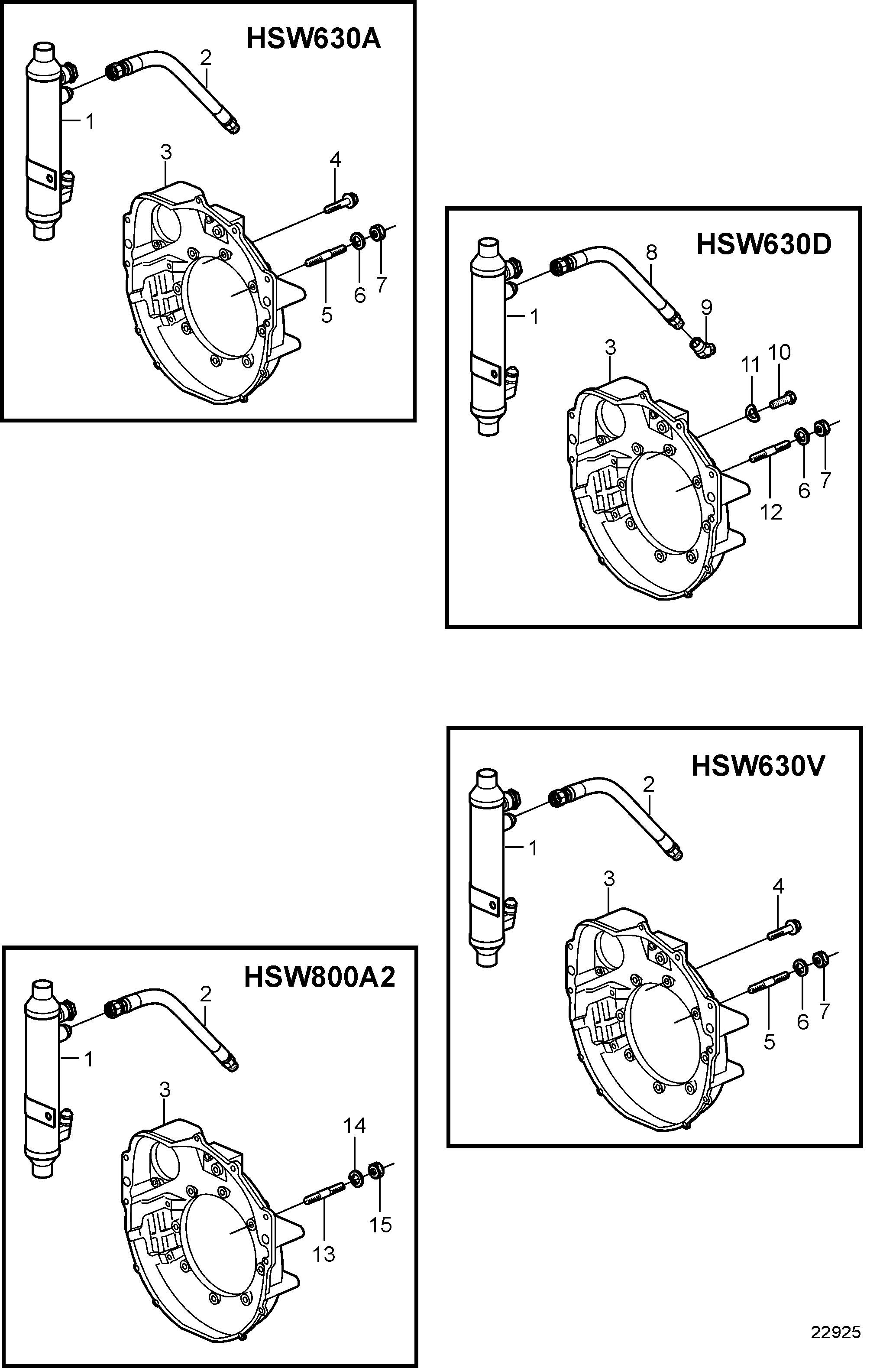 Piezas de conexión para transmisiones interiores.