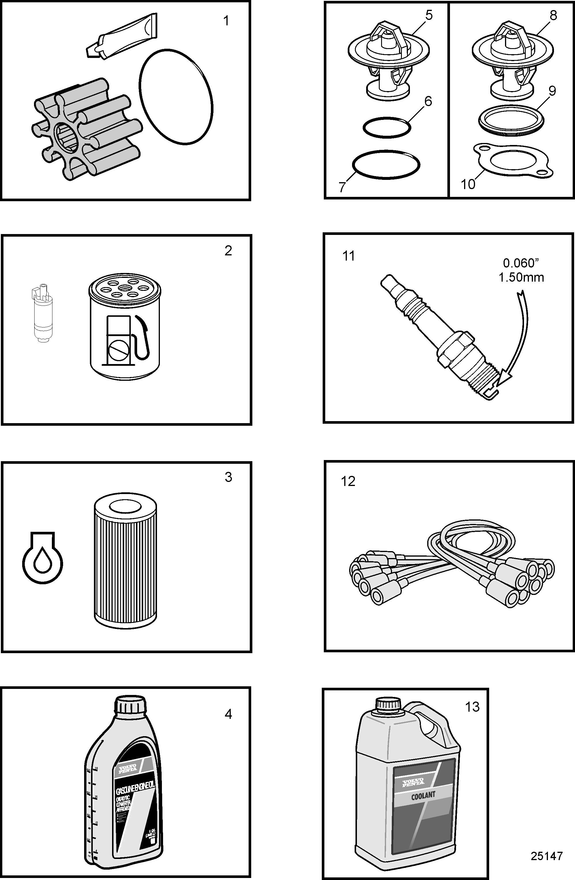 Pièces d’entretien, 8,1 L