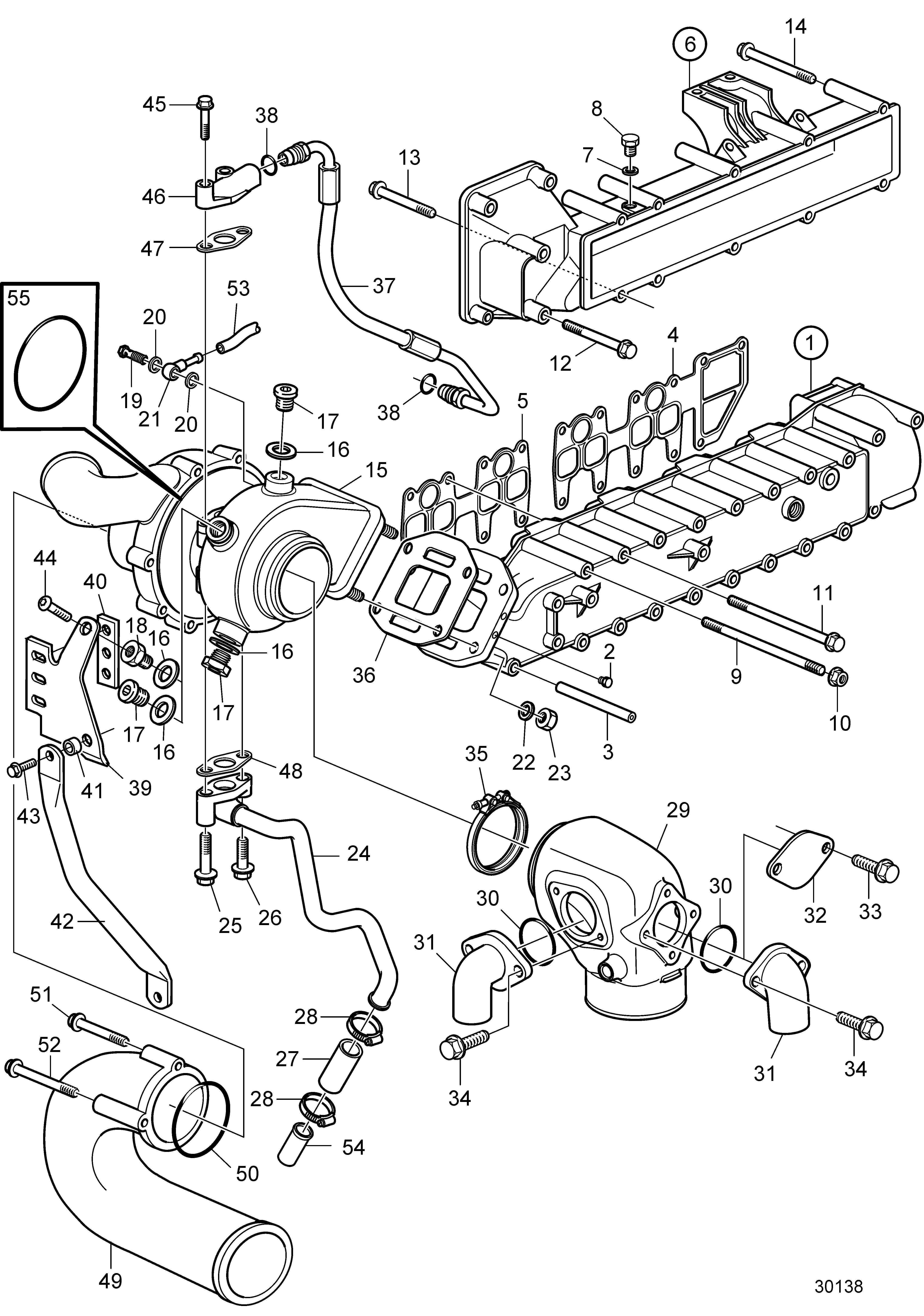 Turbo, aspirazione e collettore di scarico