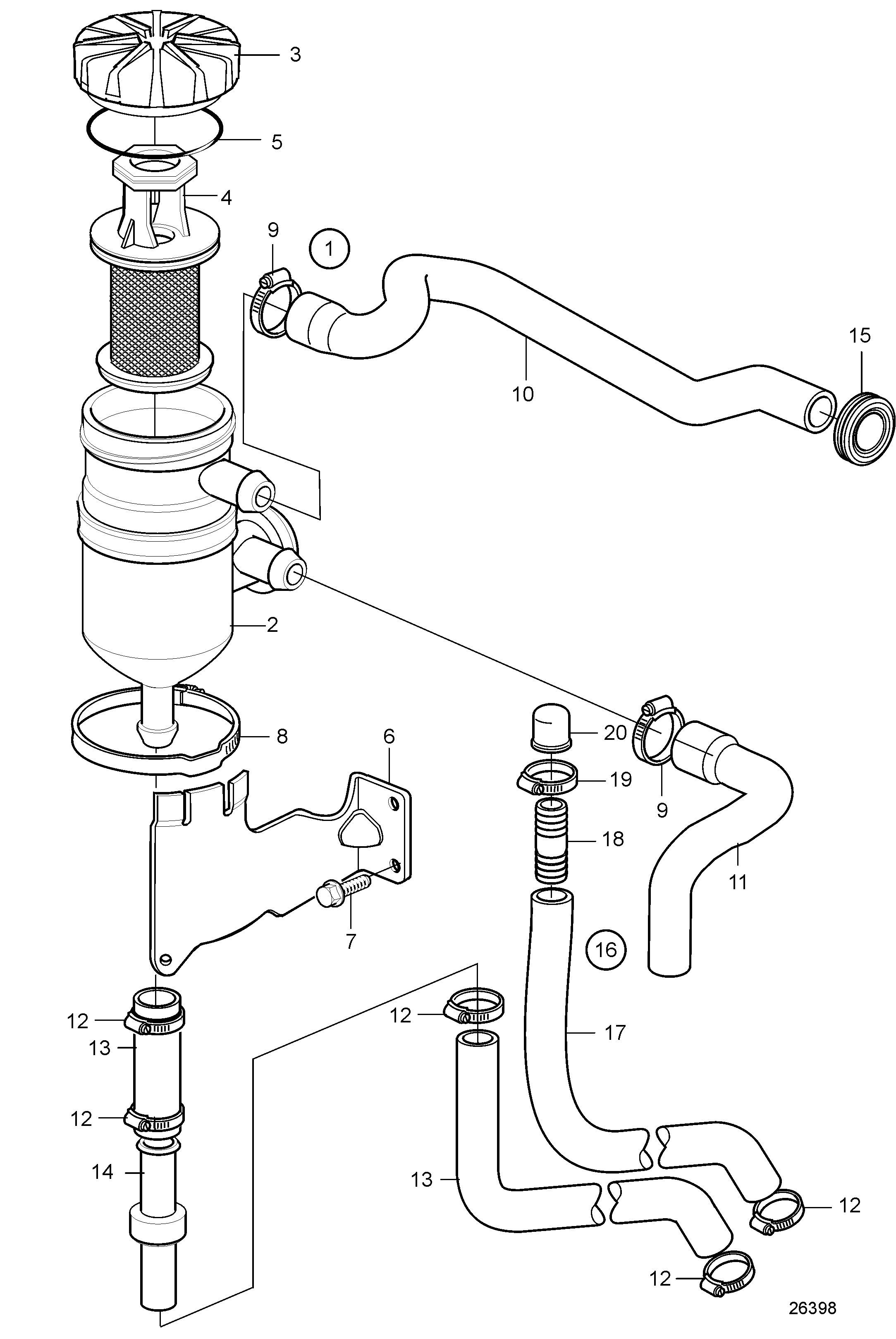 Ventilazione del basamento motore