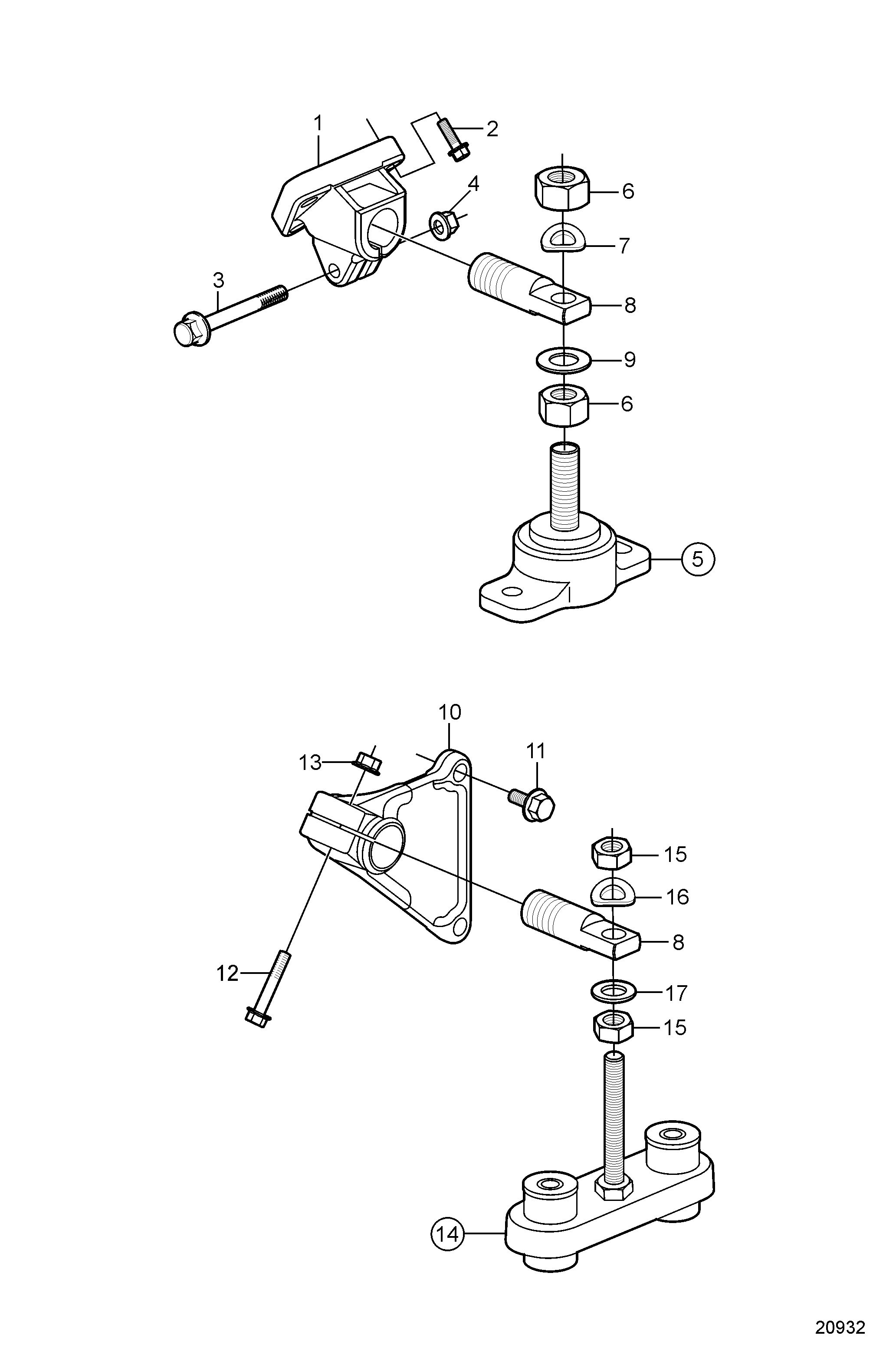 Moteur et supports transmission, 5000V