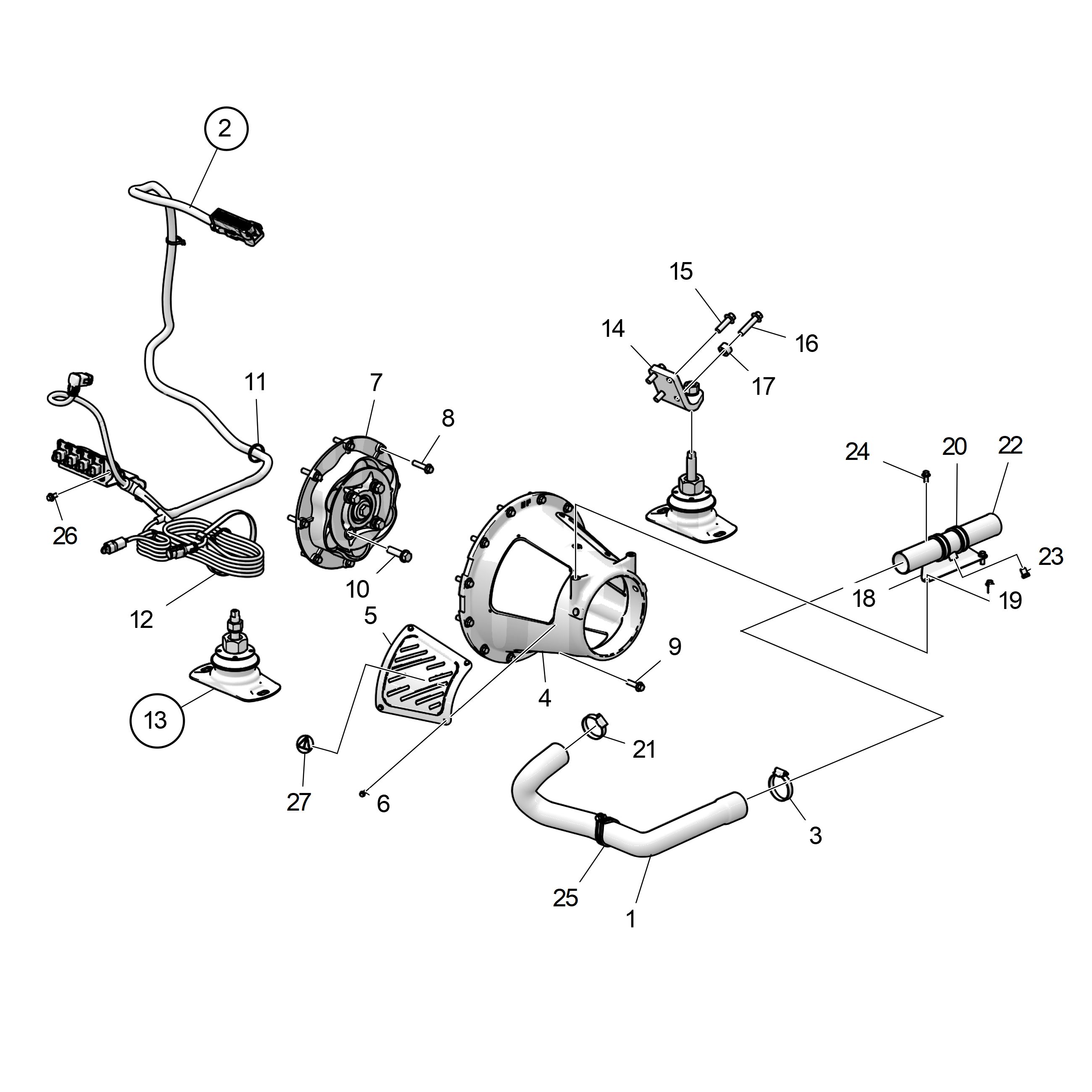 Kit de connexion, DPH avec arbre intermédiaire