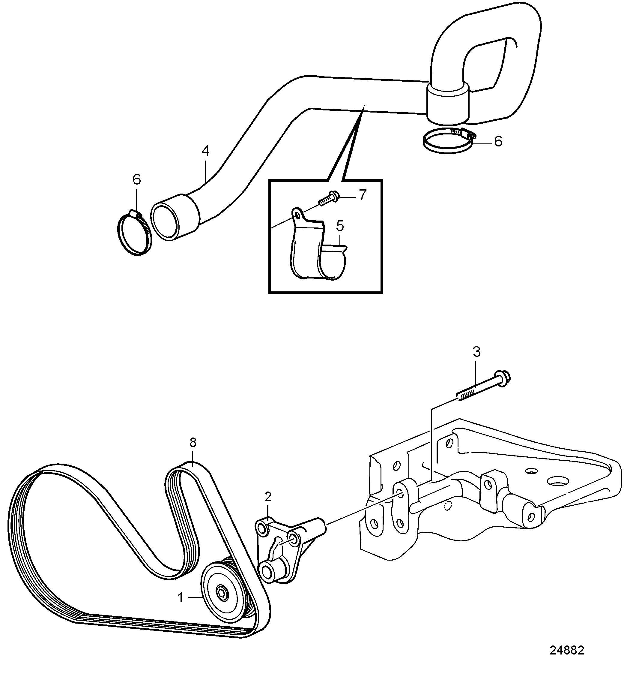 Adaptateur Pompe de direction assistée