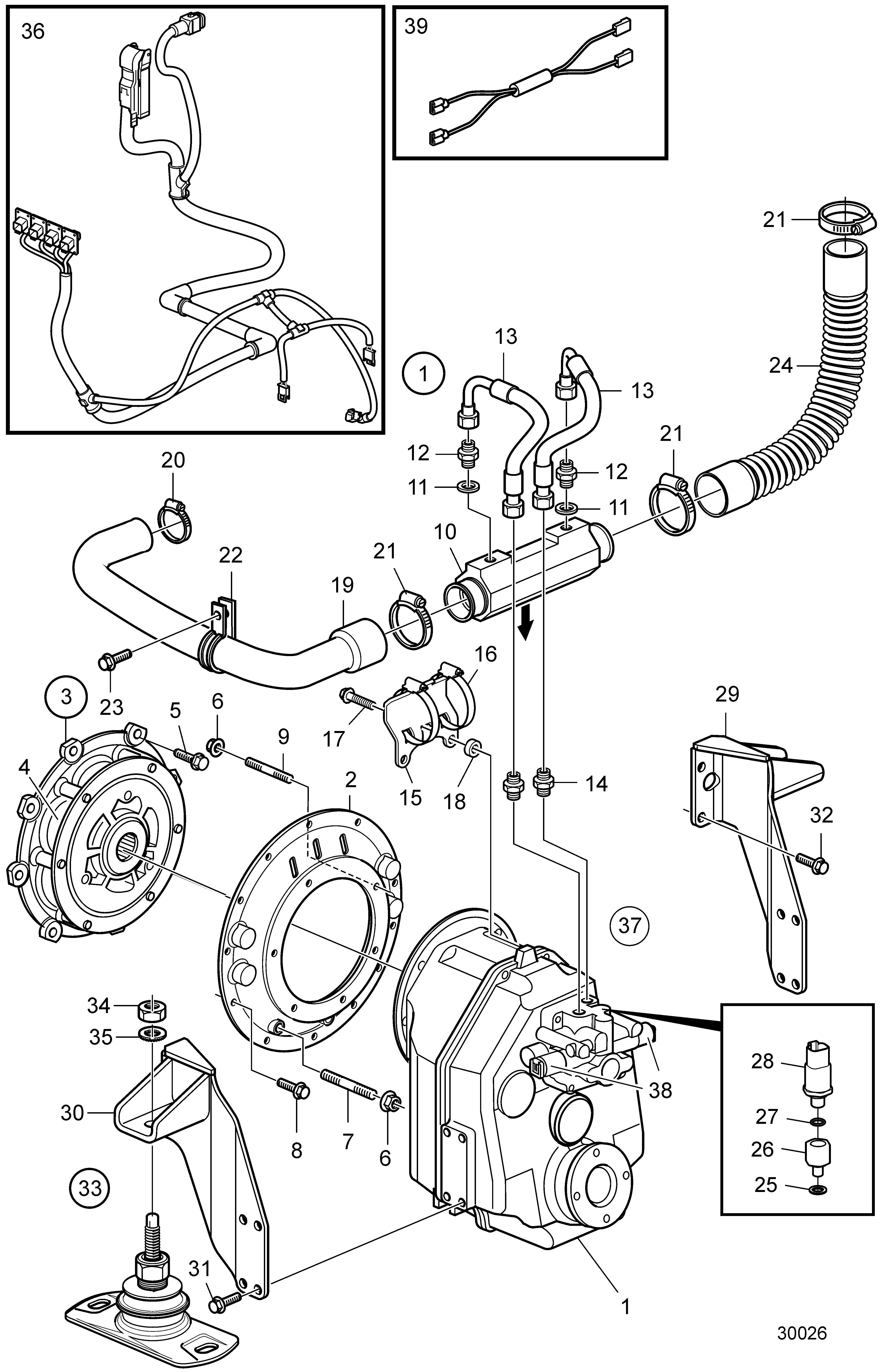 Pièces de raccordement inverseur HS68IV-A, SN -A1094449