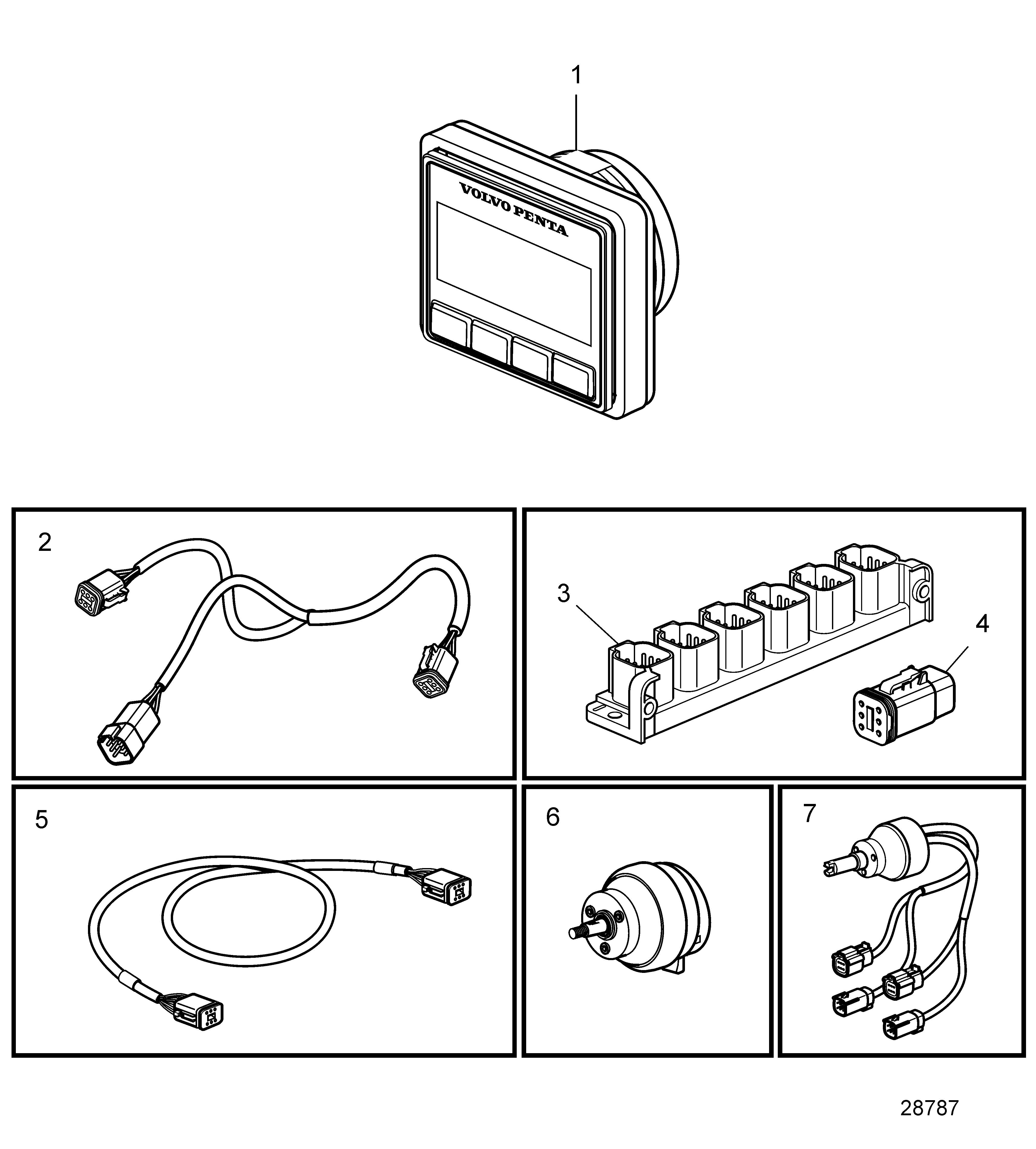 Poste secondaire, installation double direction électronique IPS/Sterndrive, EVC-E2