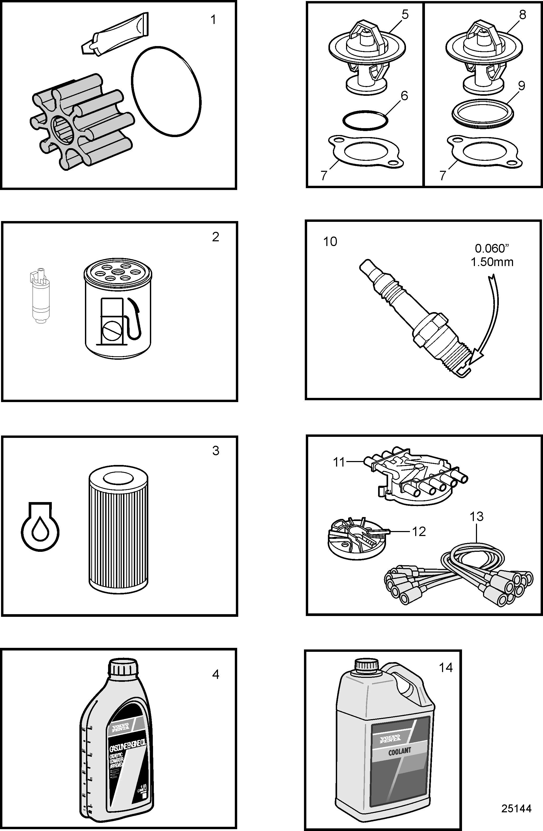 Pièces d’entretien, 5,0L et 5,7L