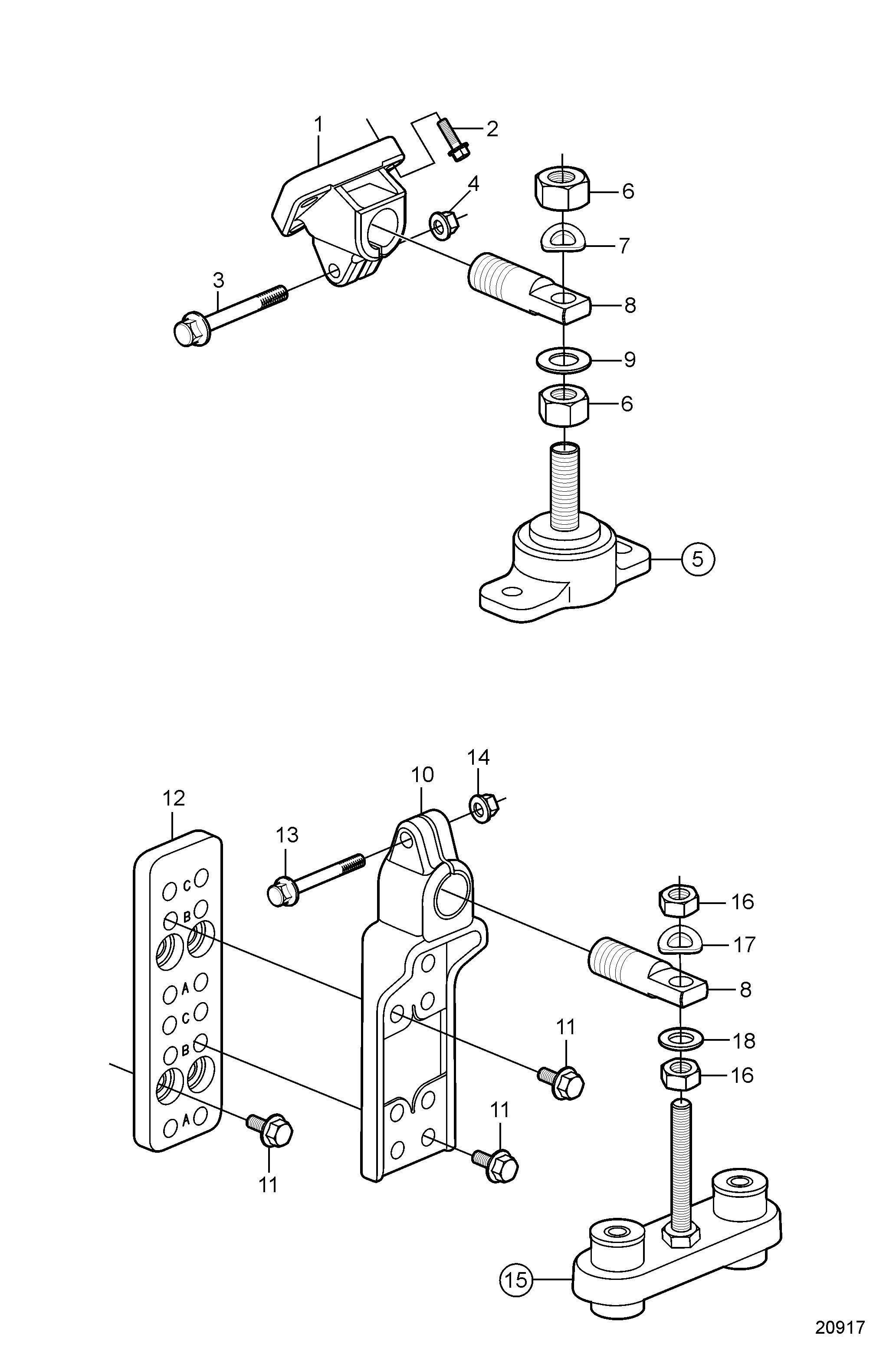 Supports moteur et transmission, HSW630V, HSW630A