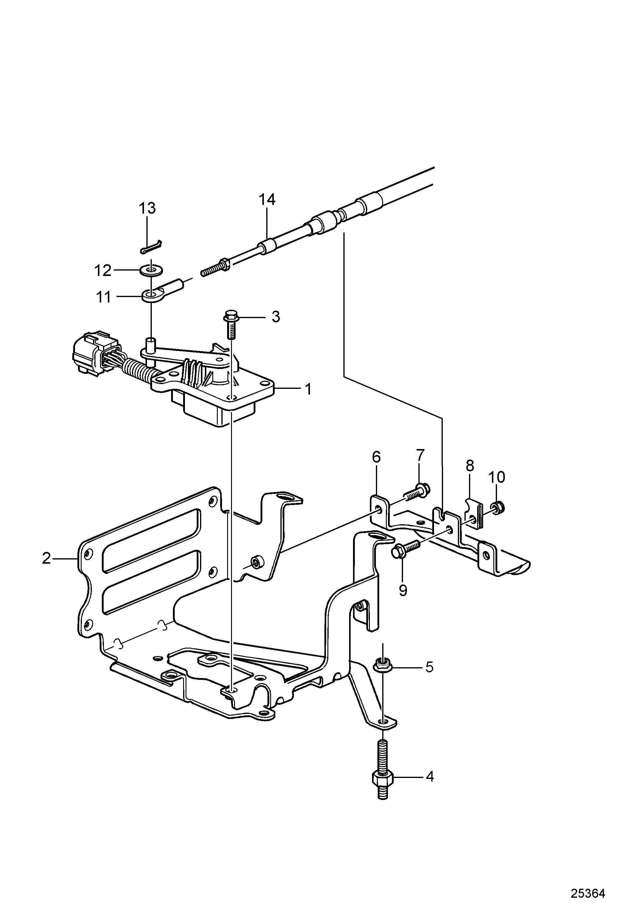 Raccord de câble d'accélérateur