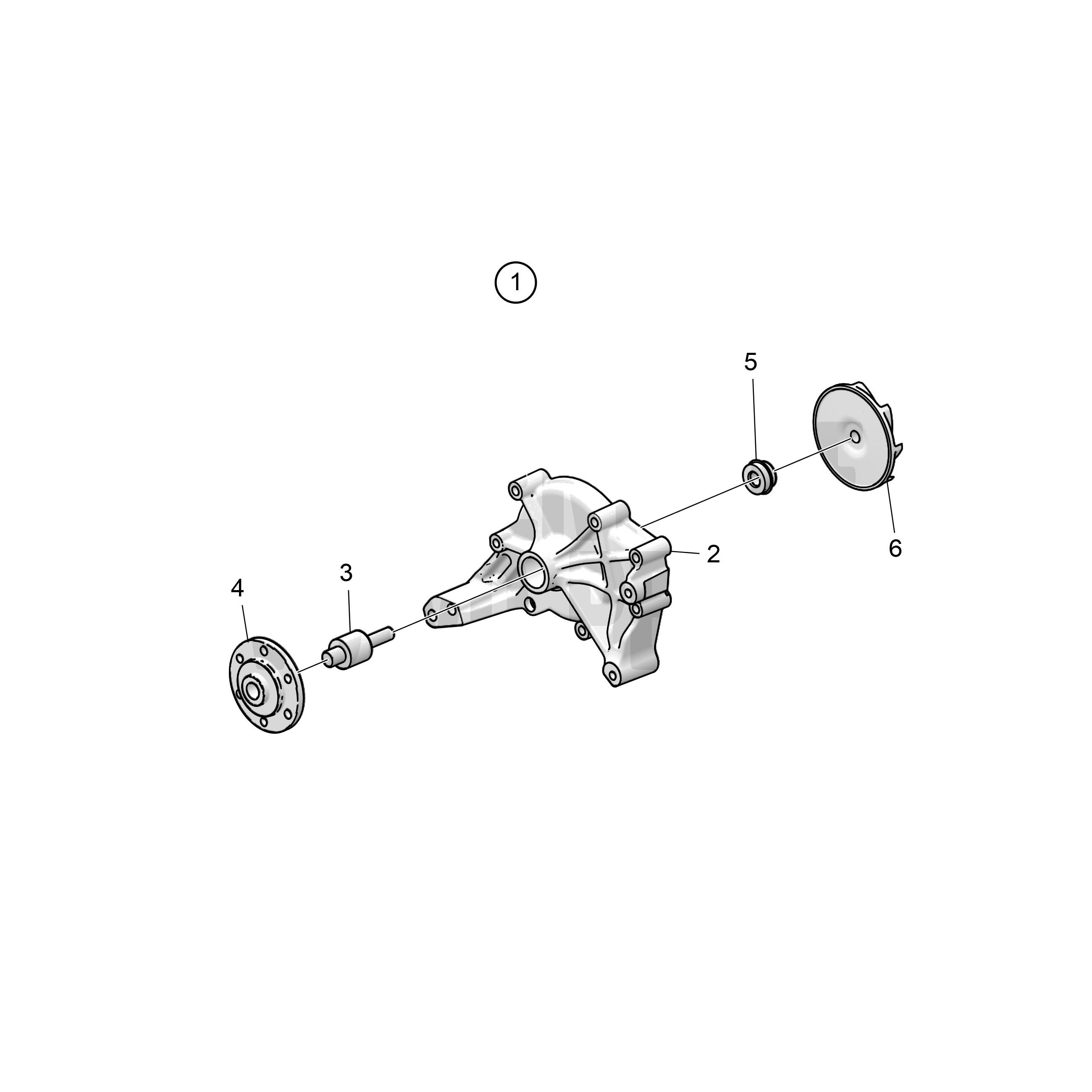 Pompe de liquide de refroidissement, composants