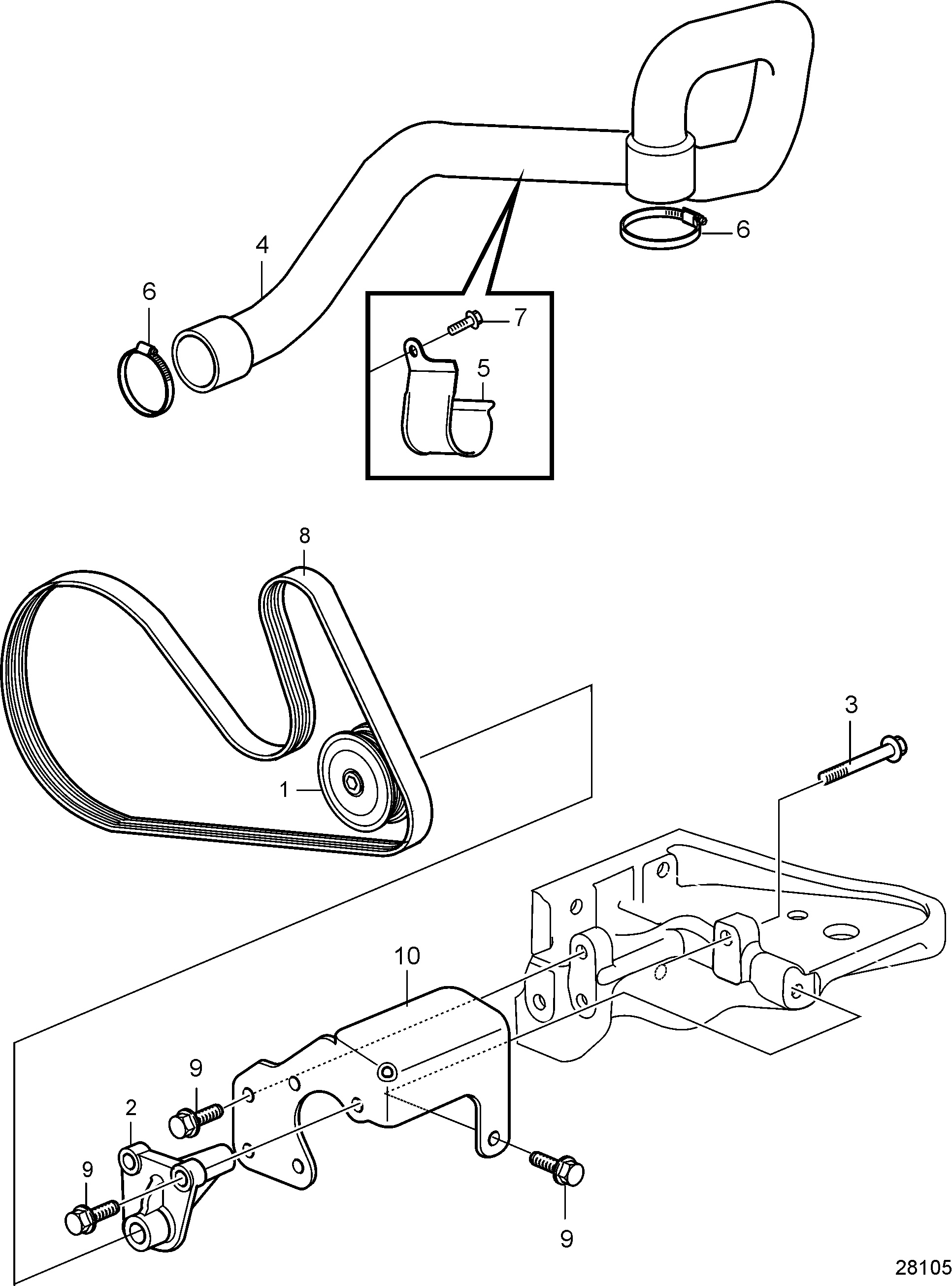 Adaptateur Pompe de direction assistée