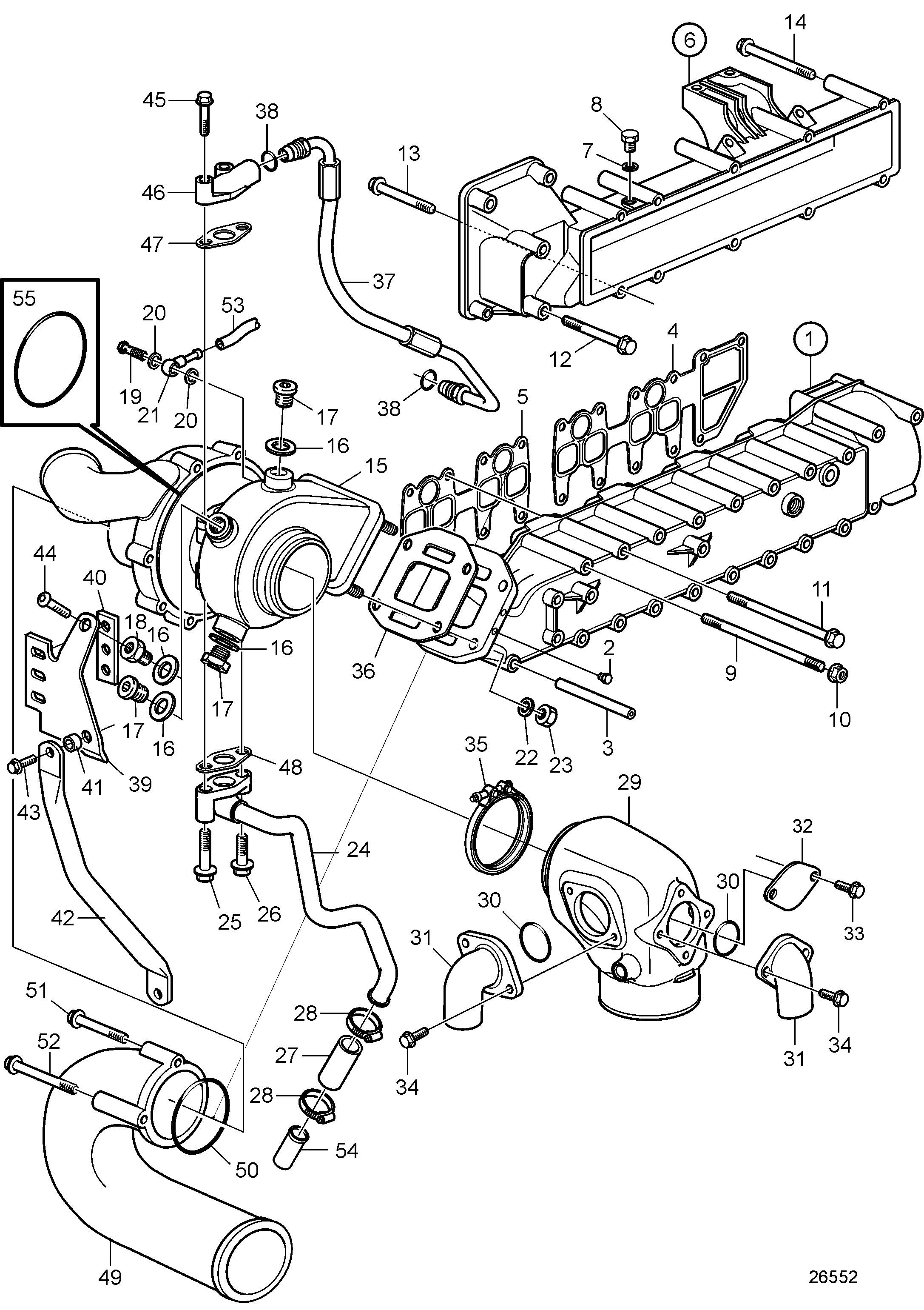 Turbo, aspirazione e collettore di scarico