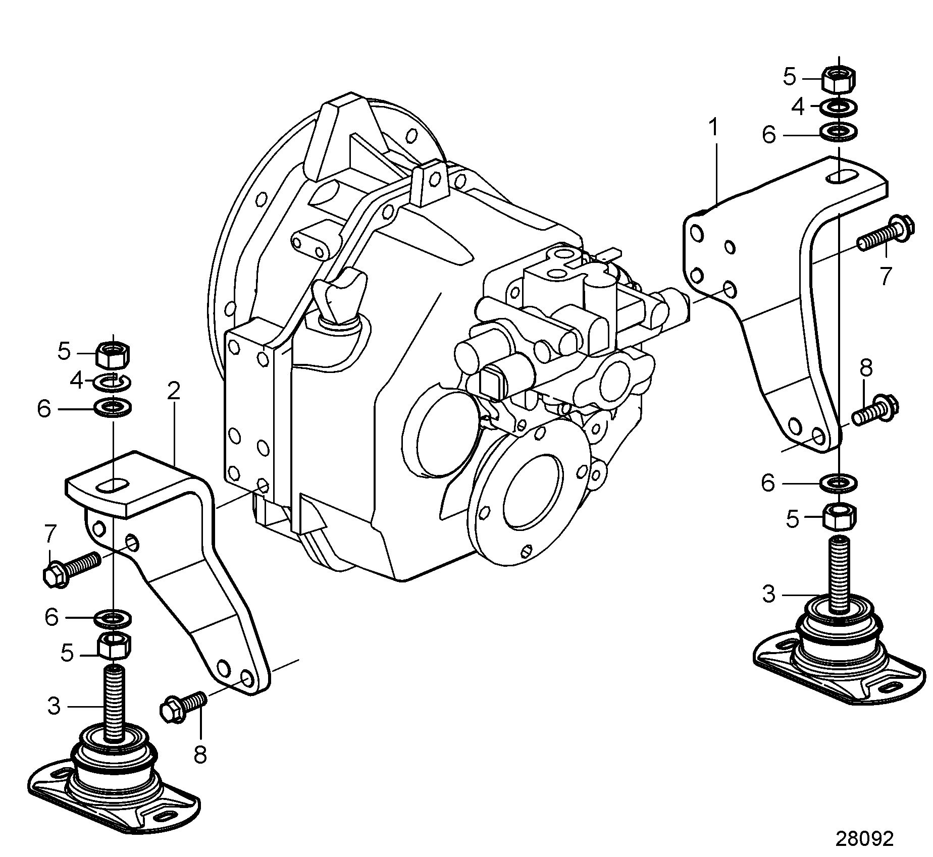 Soporte de motor para inversor ZF45-1