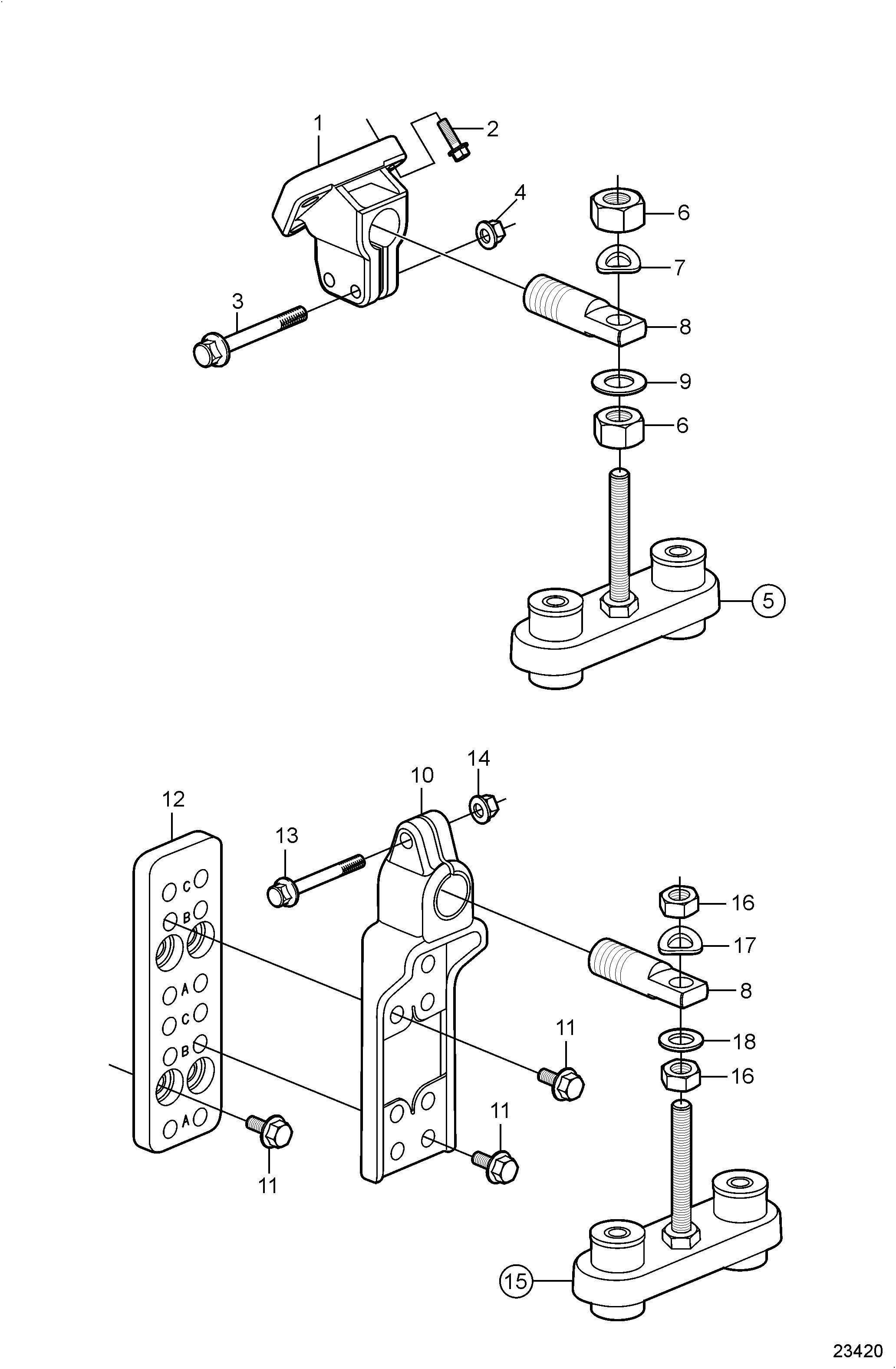 Supports moteur et transmission, HSW630V, HSW630A