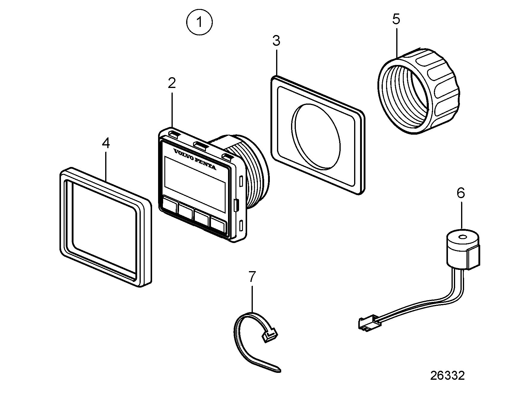 Panneau de bouton générique 2,5", EVC-E