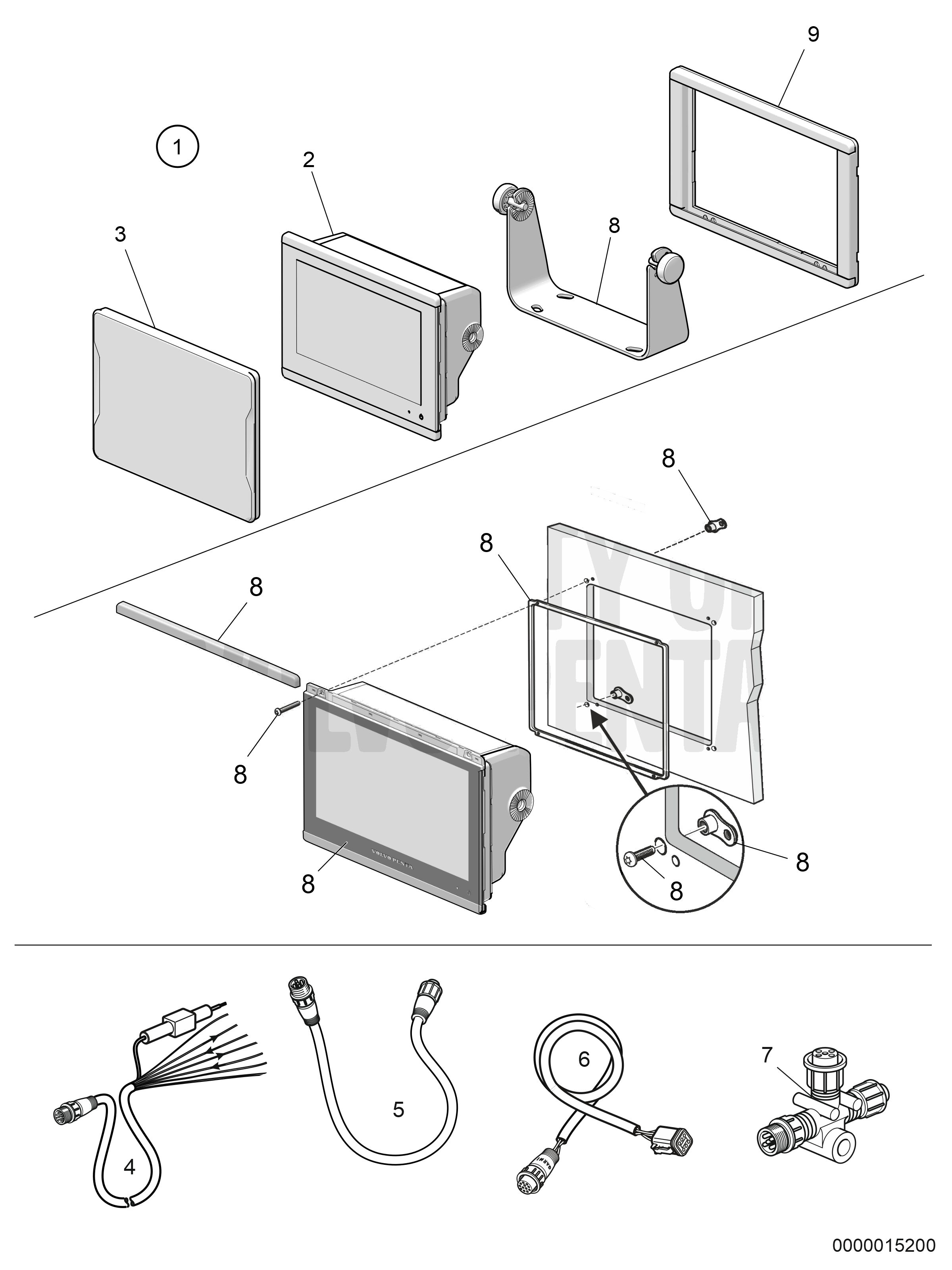 Display Glass Cockpit B7, 7", senza funzionalità sonar
