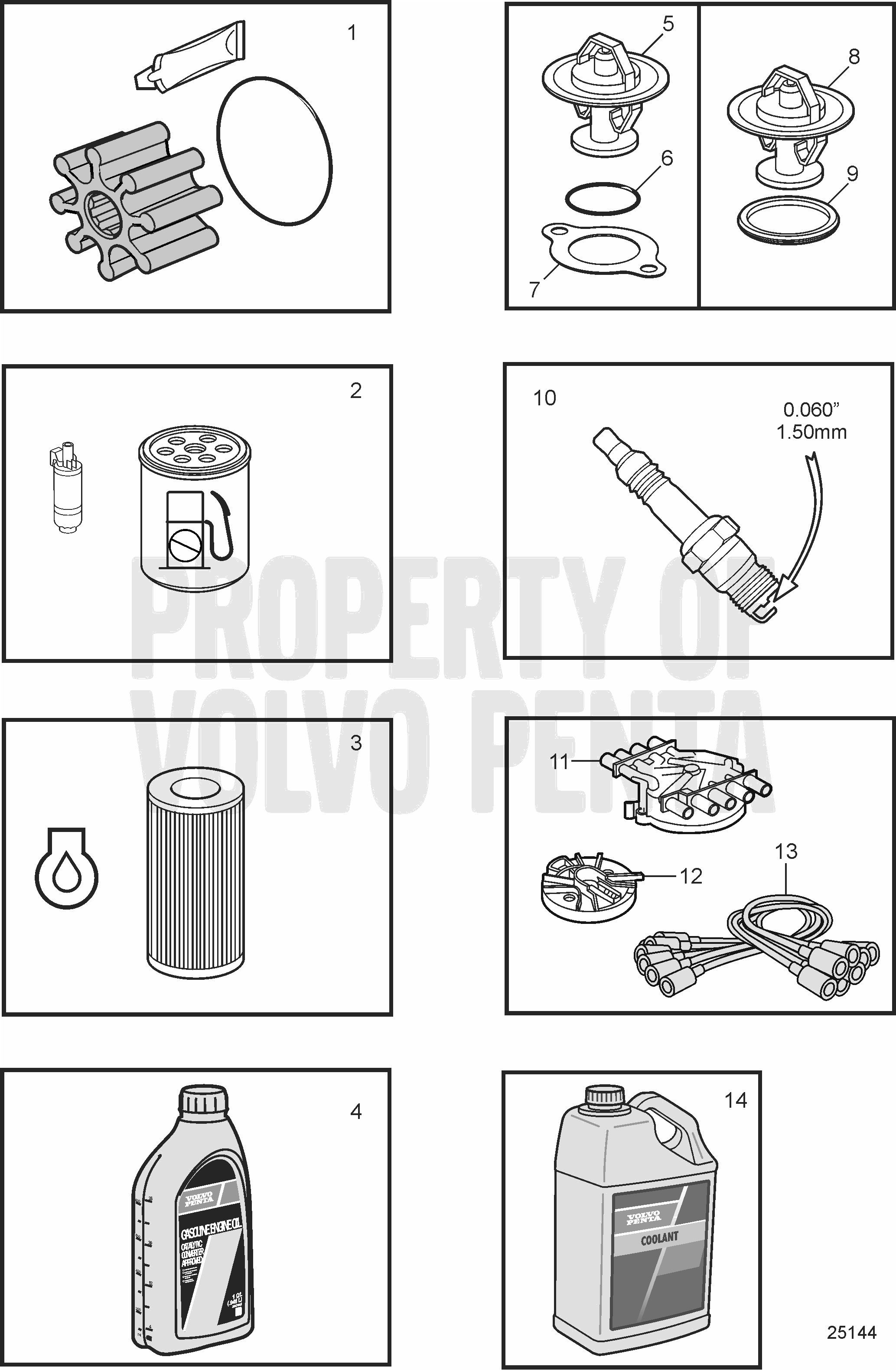 Pièces d’entretien, 5,0L et 5,7L
