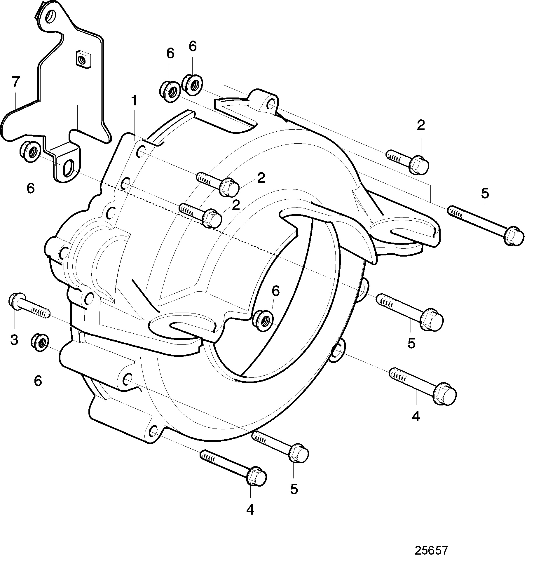 Carter de volant moteur