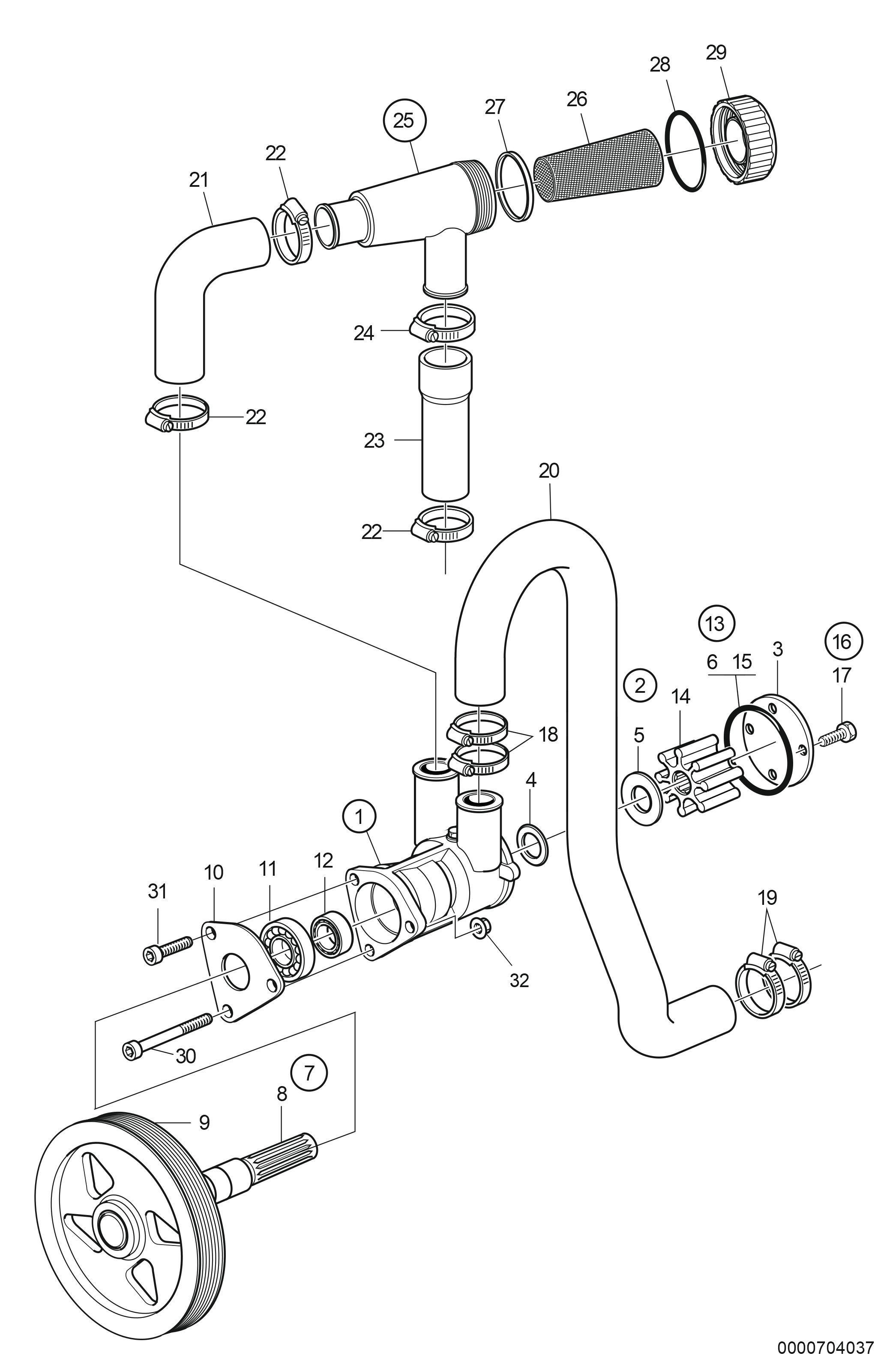 Pompe à eau de mer