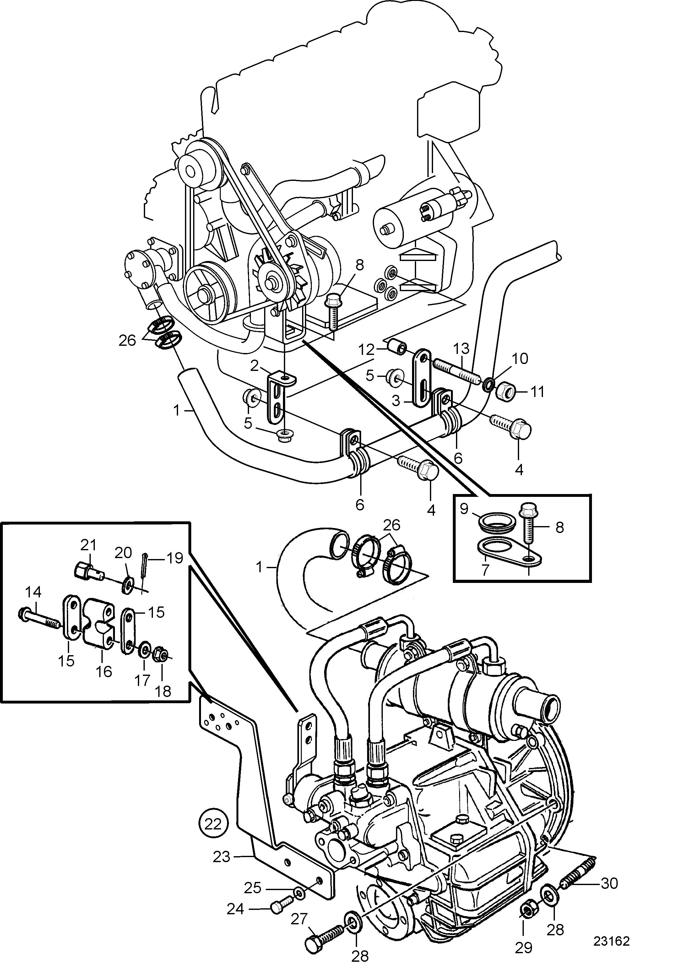 Kit de connexion pour marche arrière HS25A-A, HS25A-B