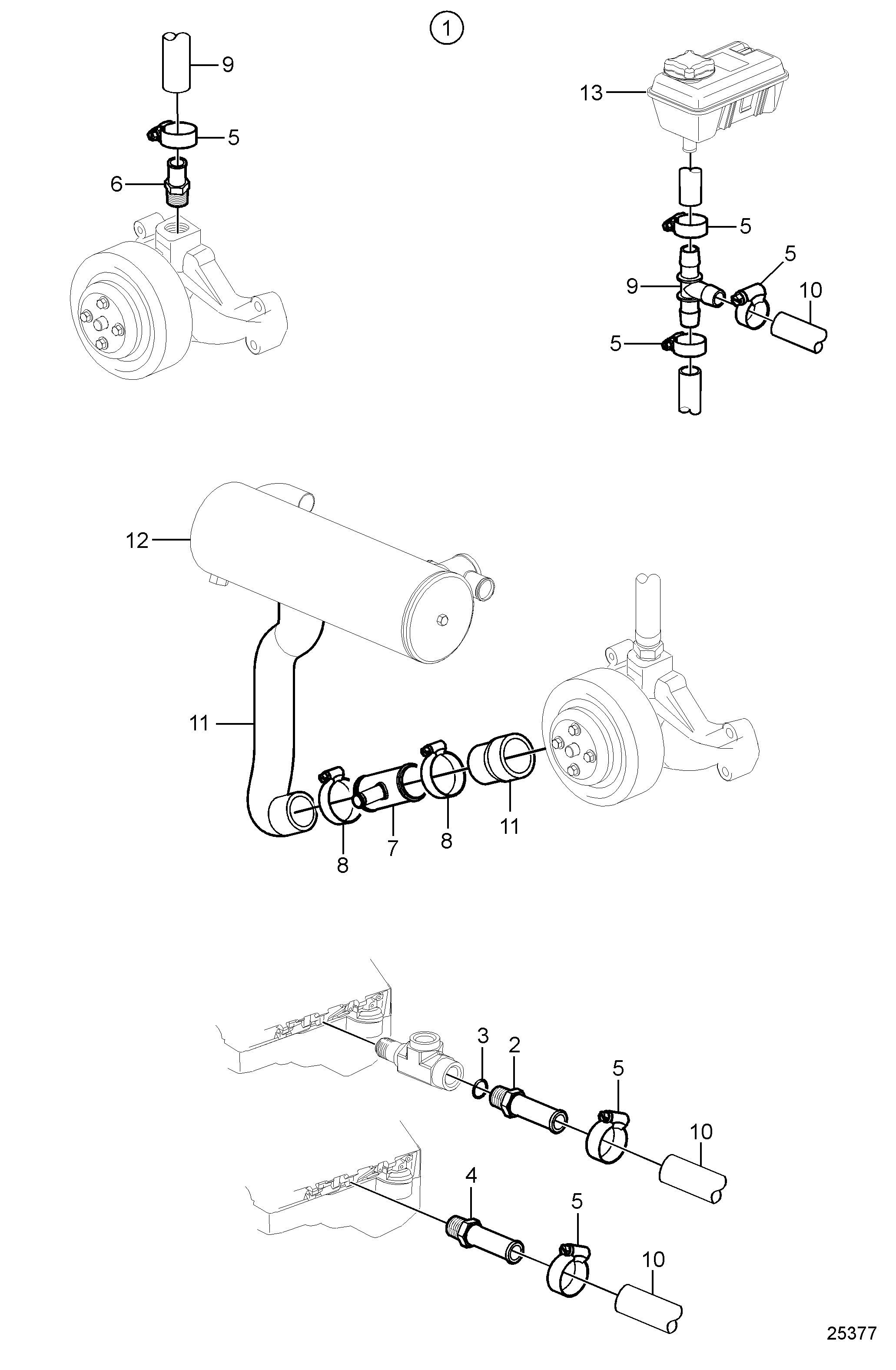 Salida de agua caliente