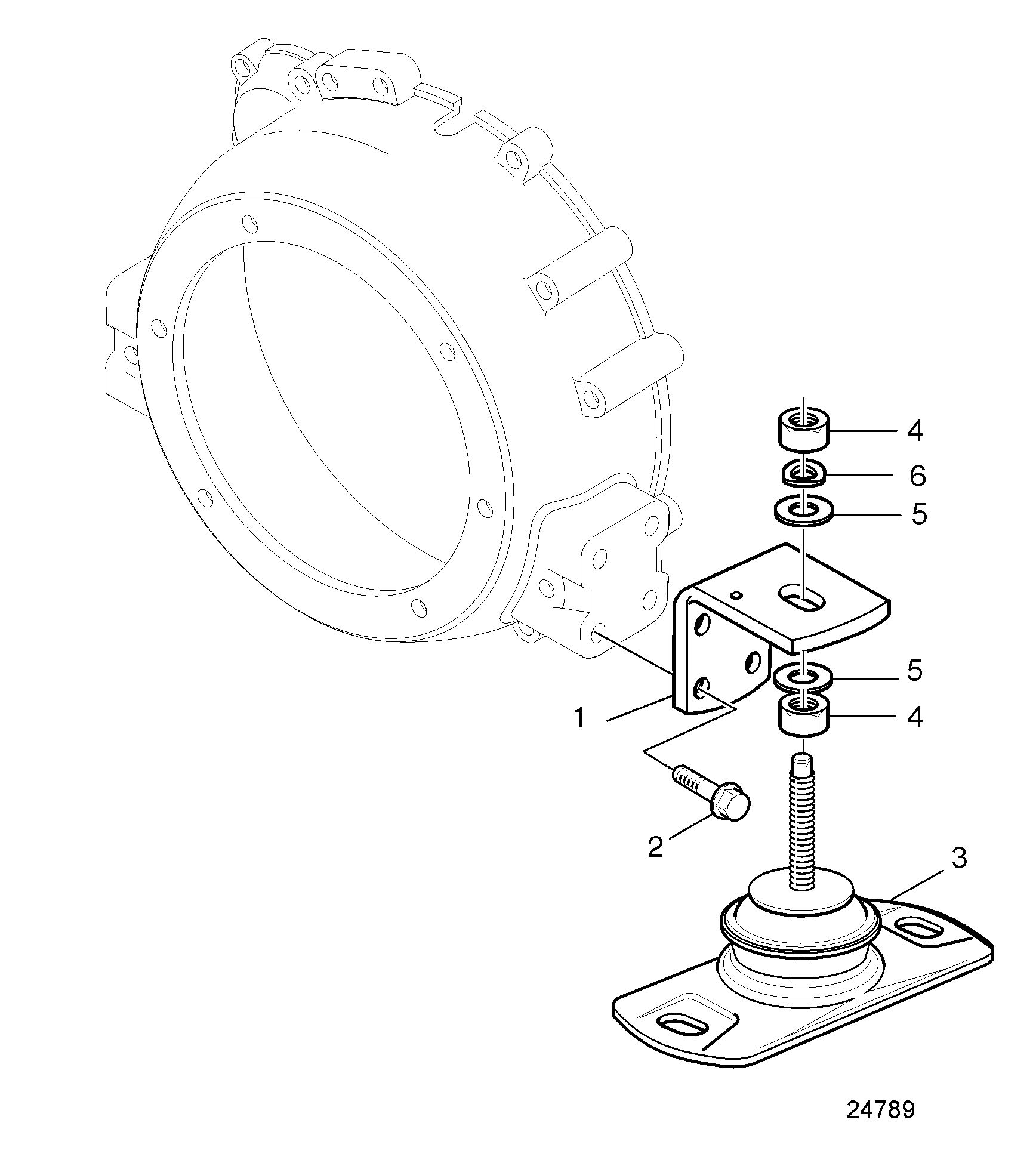 soporte del motor