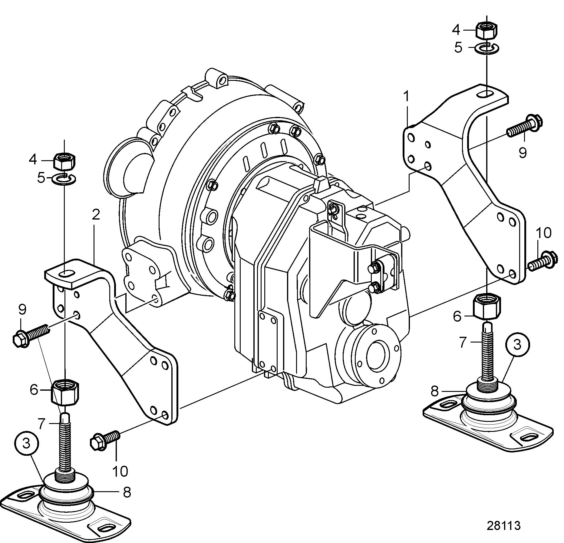 Montaje de motor para inversor HS63IV