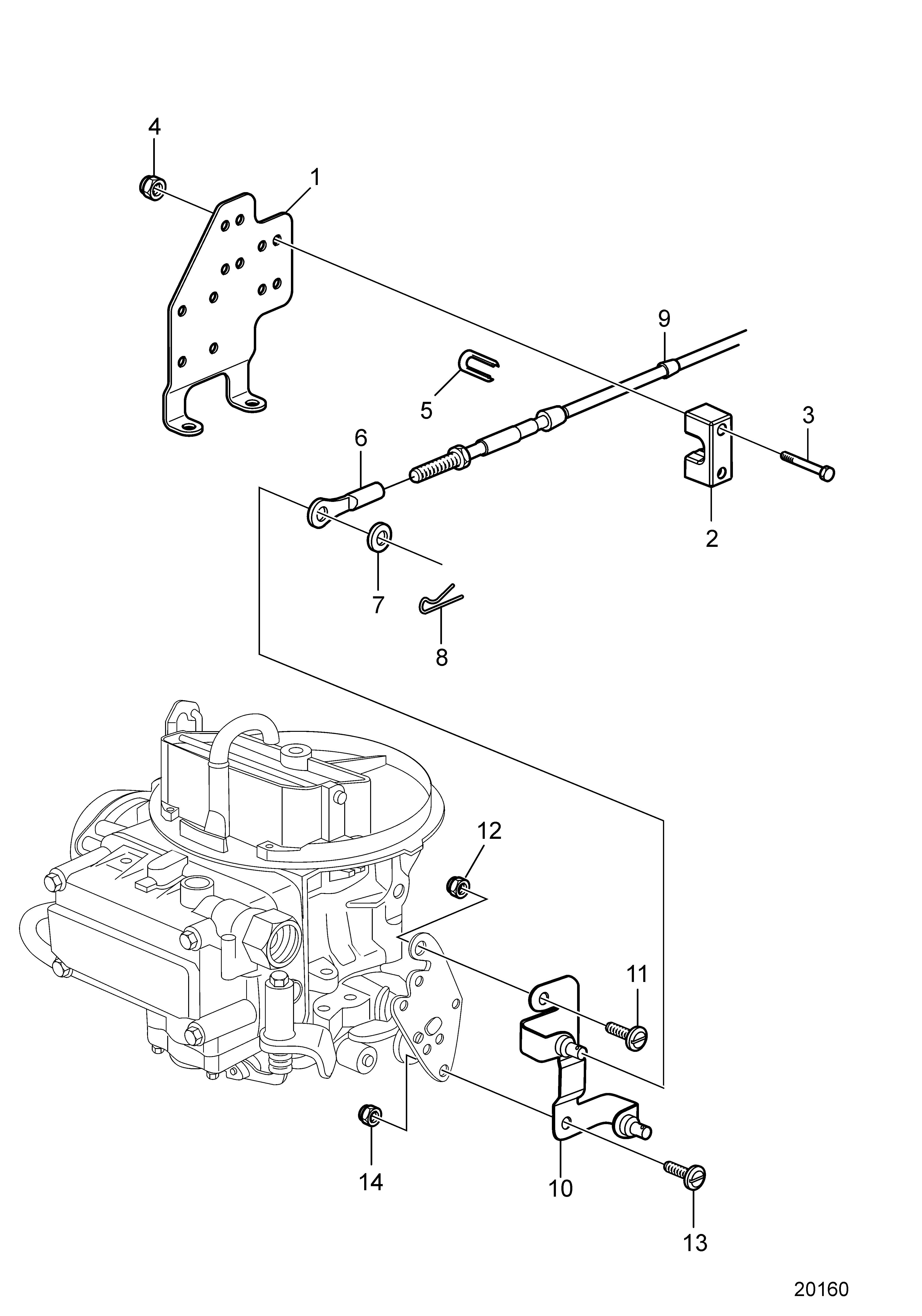 Raccord de câble d'accélérateur