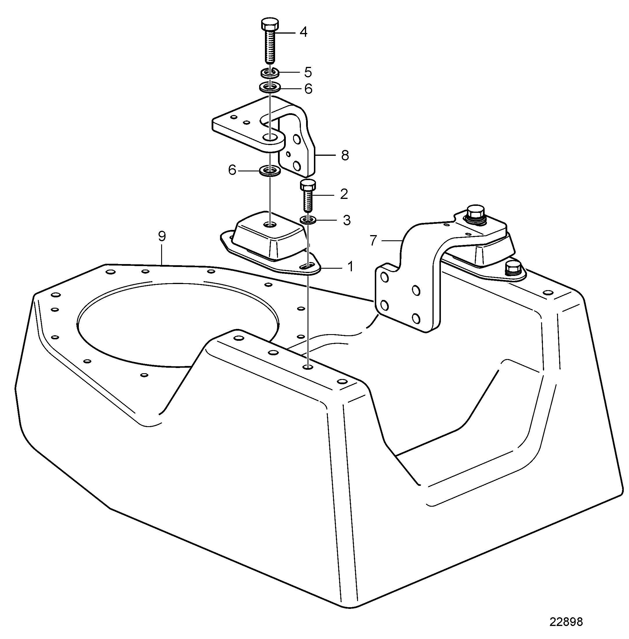 Suspension de moteur, unité d’entraînement de voilier