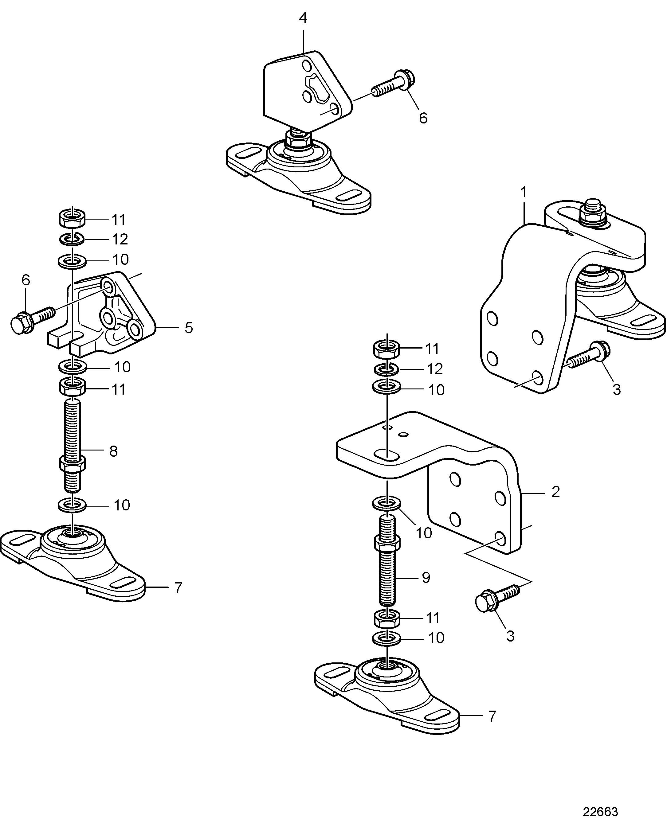 Suspension moteur pour inverseur