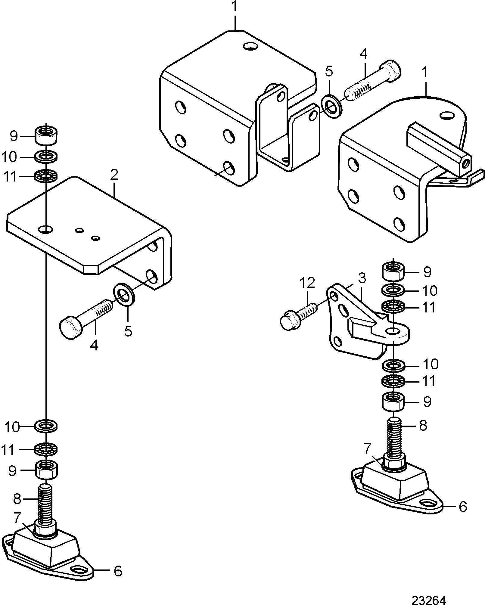Suspension moteur pour inverseur