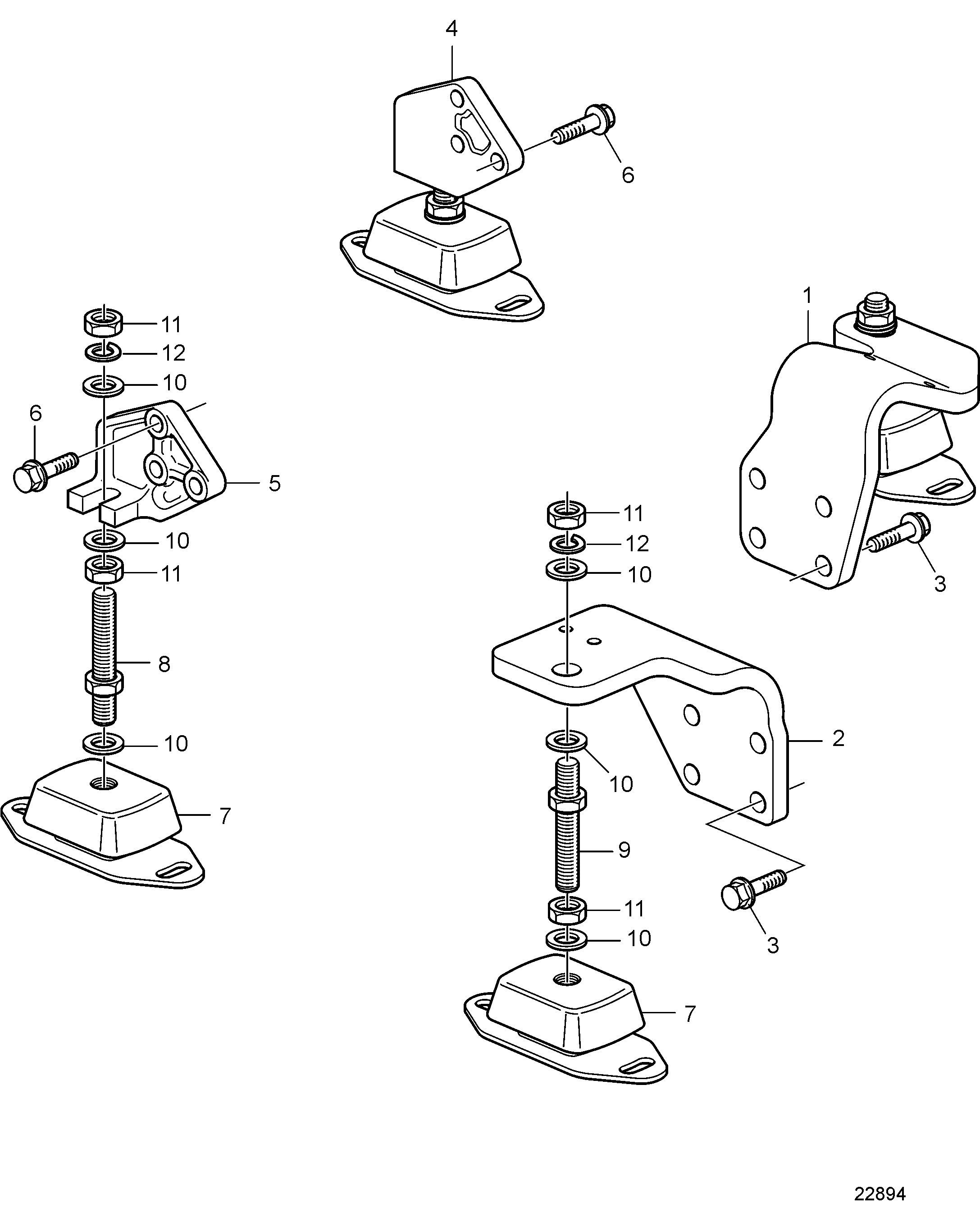 Suspension moteur pour inverseur