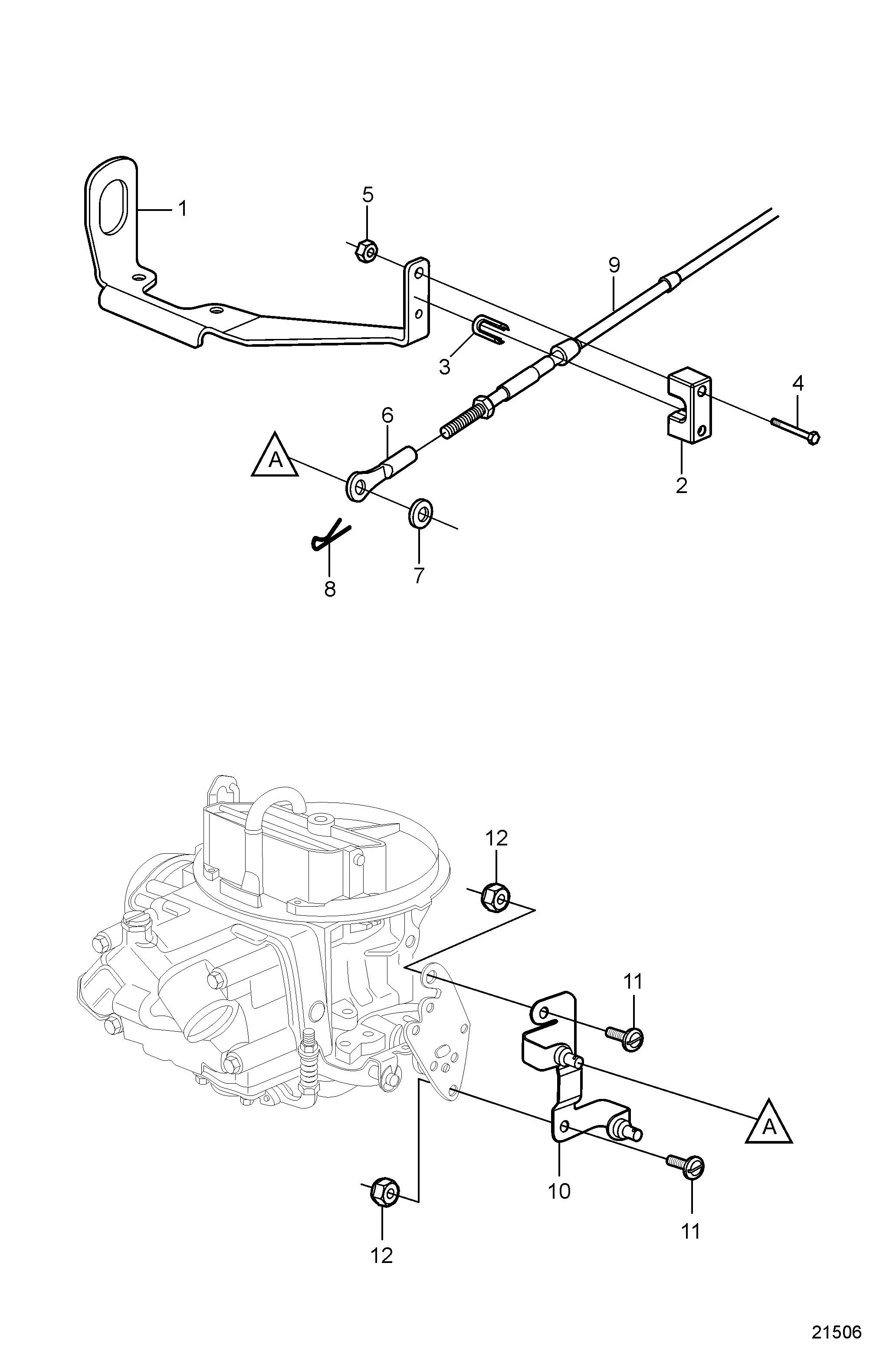 Raccord câble d'accélérateur, Holley™
