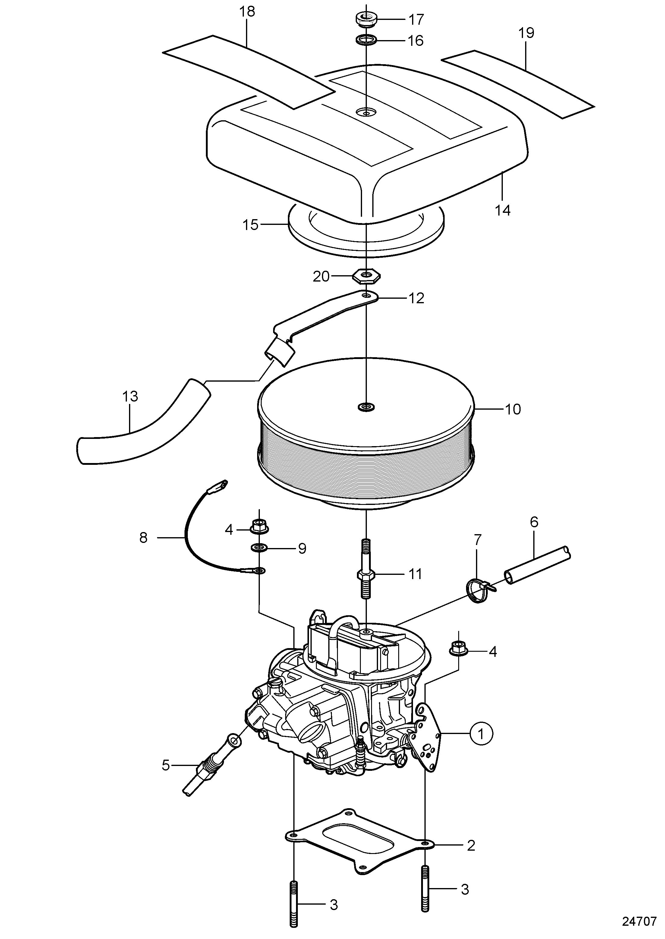 Montage du carburateur