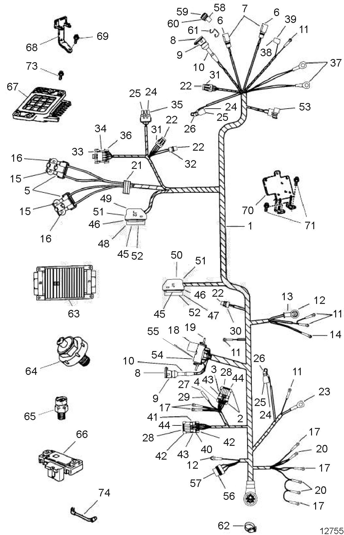 Faisceau du moteur