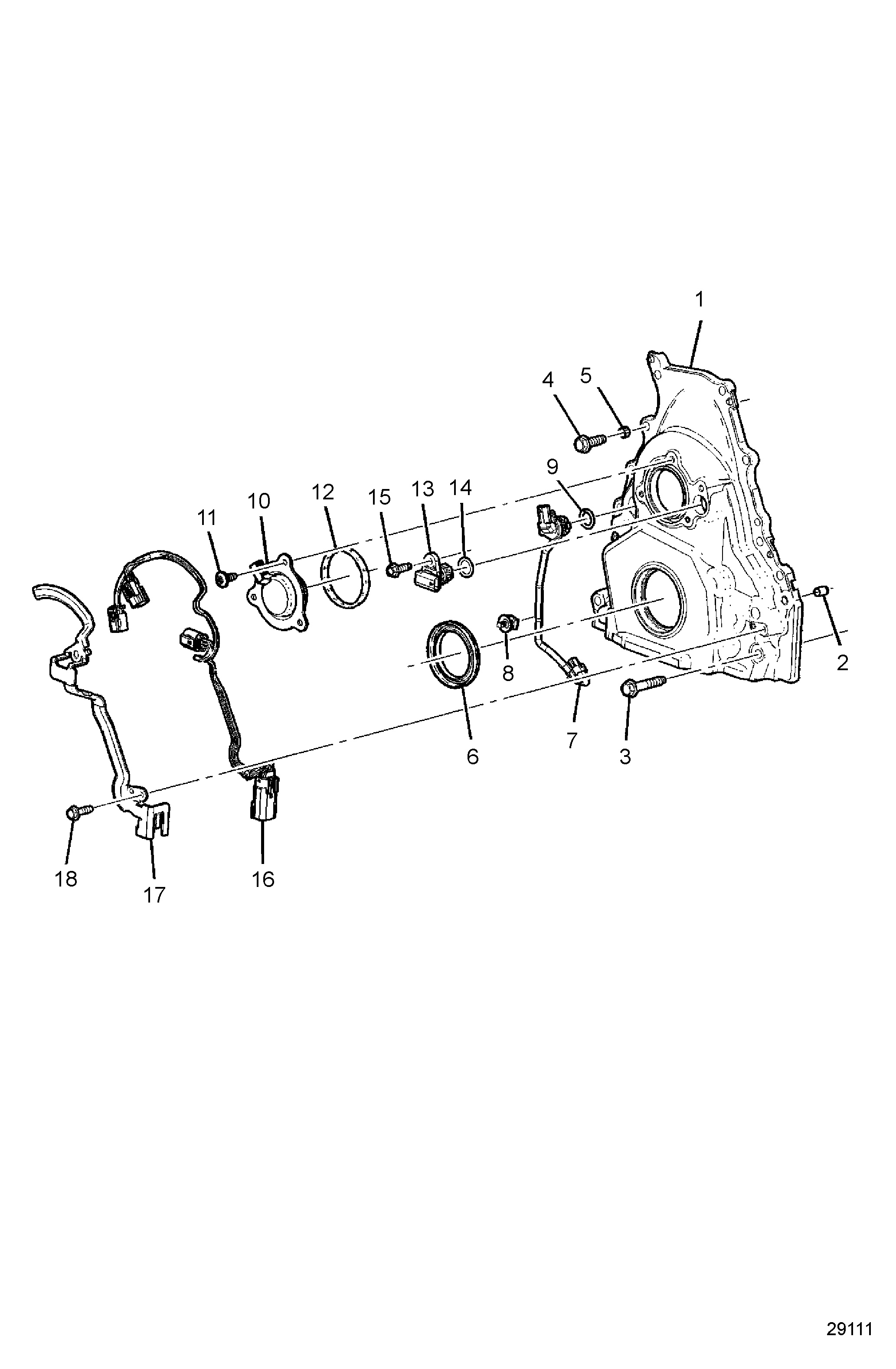 Cubierta delantera del motor