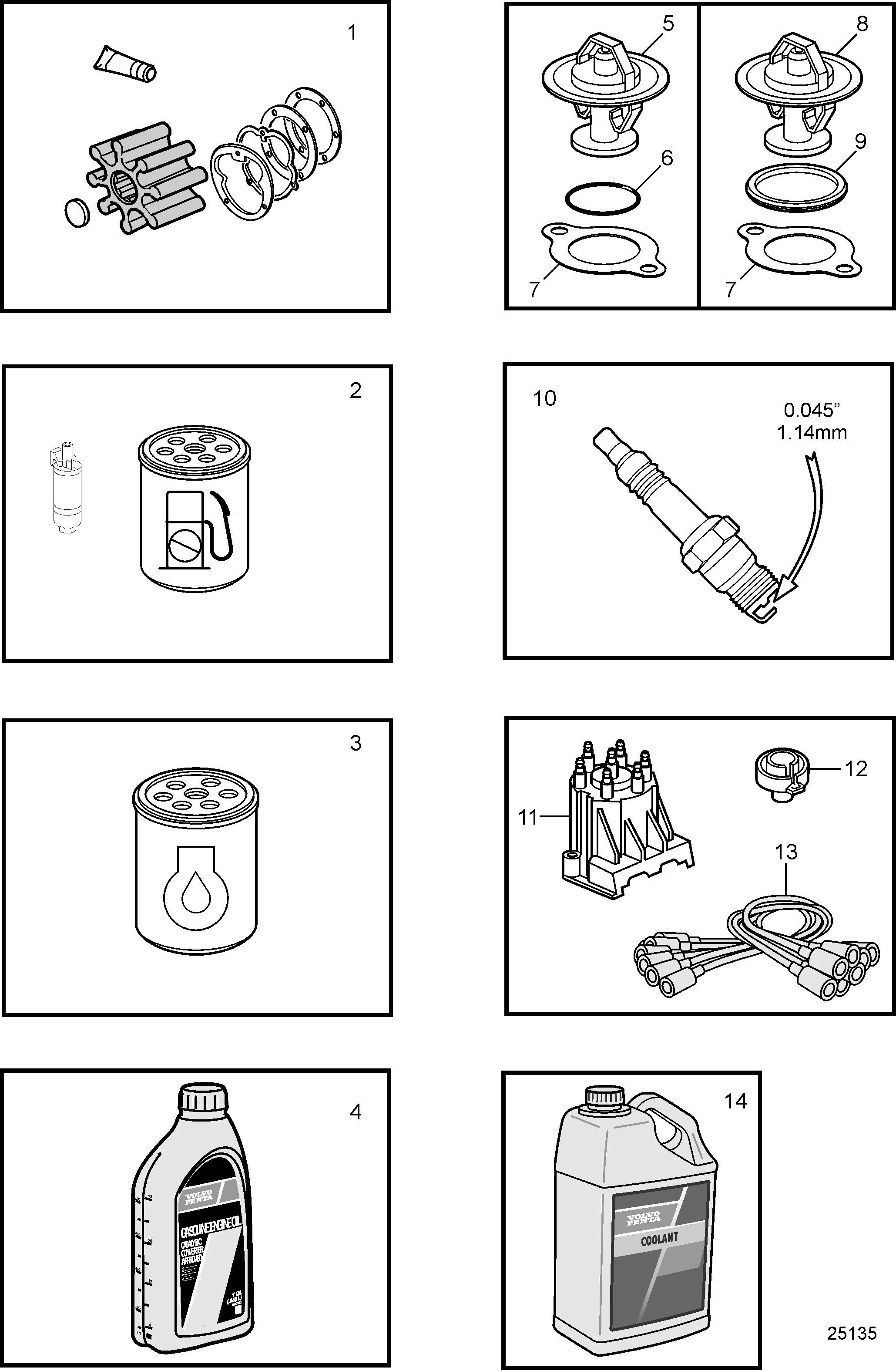 Pièces d’entretien, 4,3L