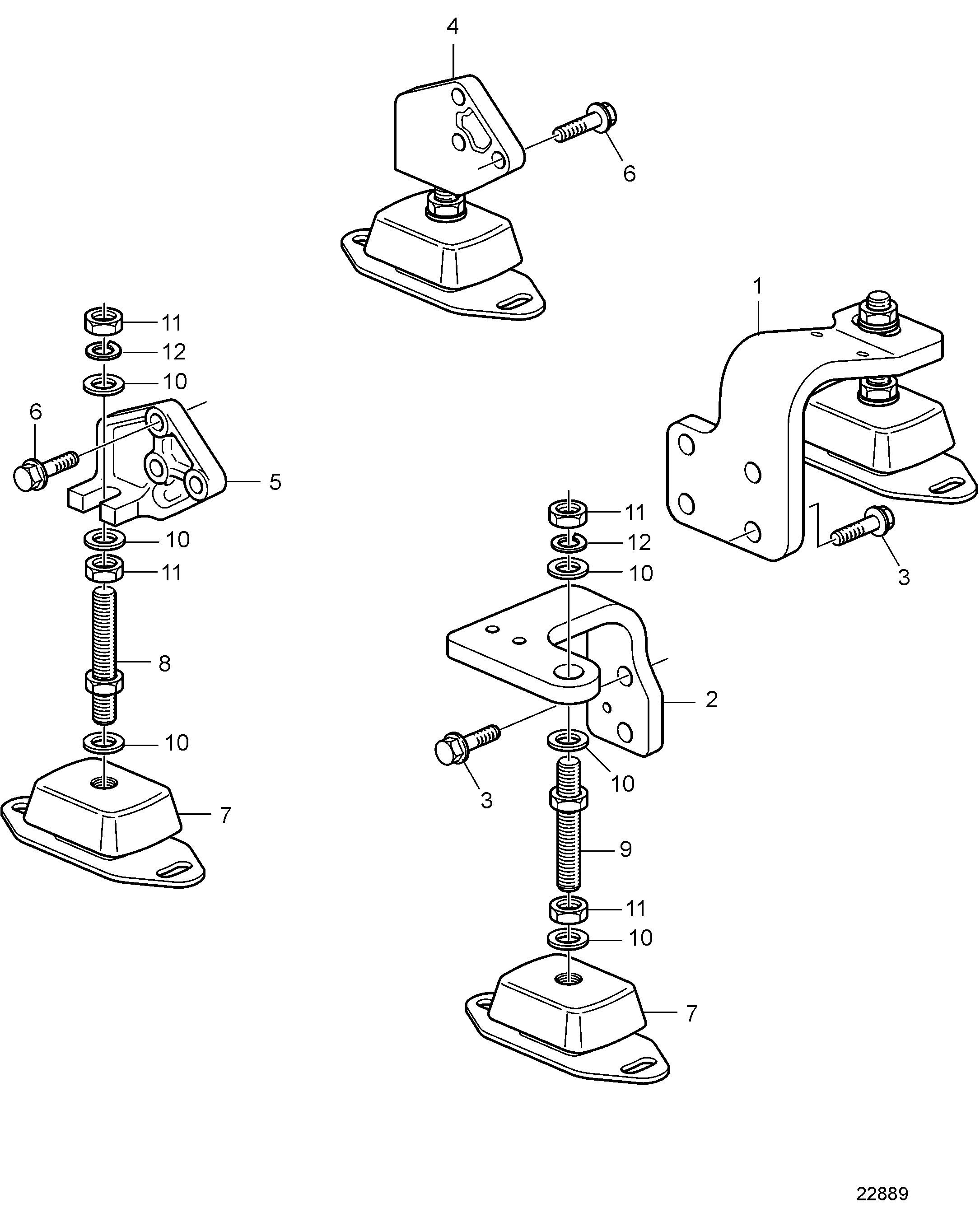 Suspension moteur pour inverseur