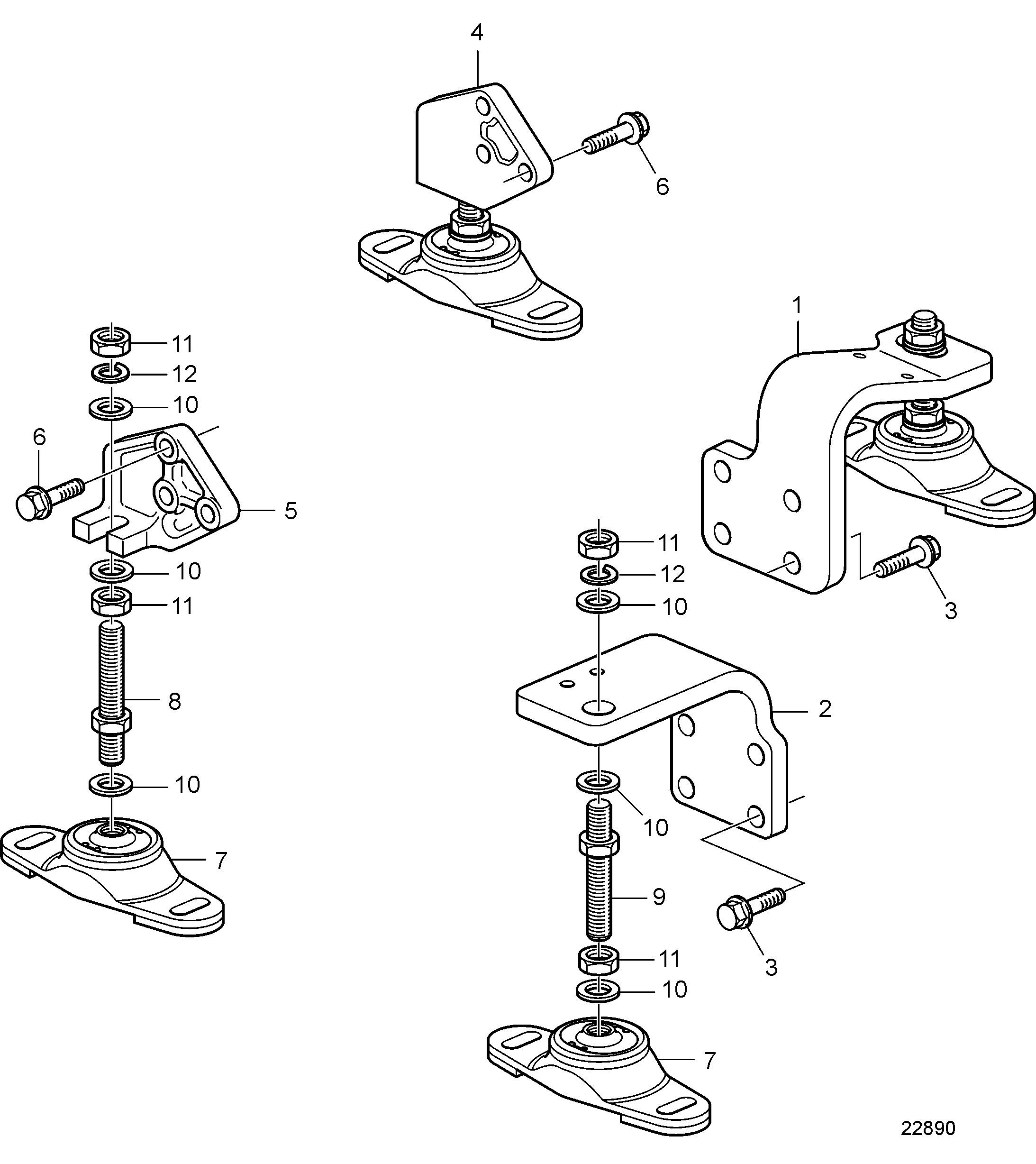 Suspension moteur pour inverseur