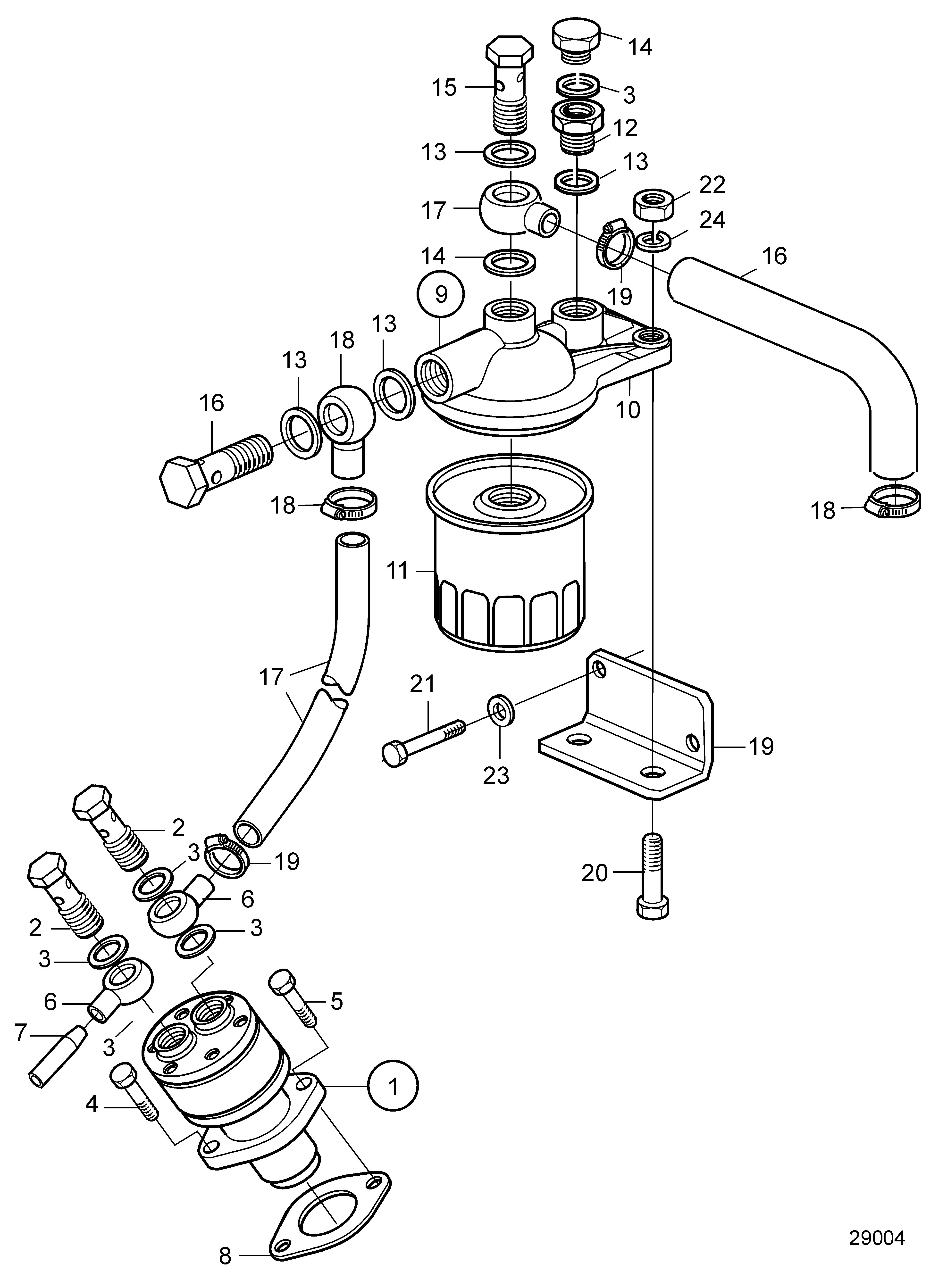 Filtre à carburant et pompe d’alimentation