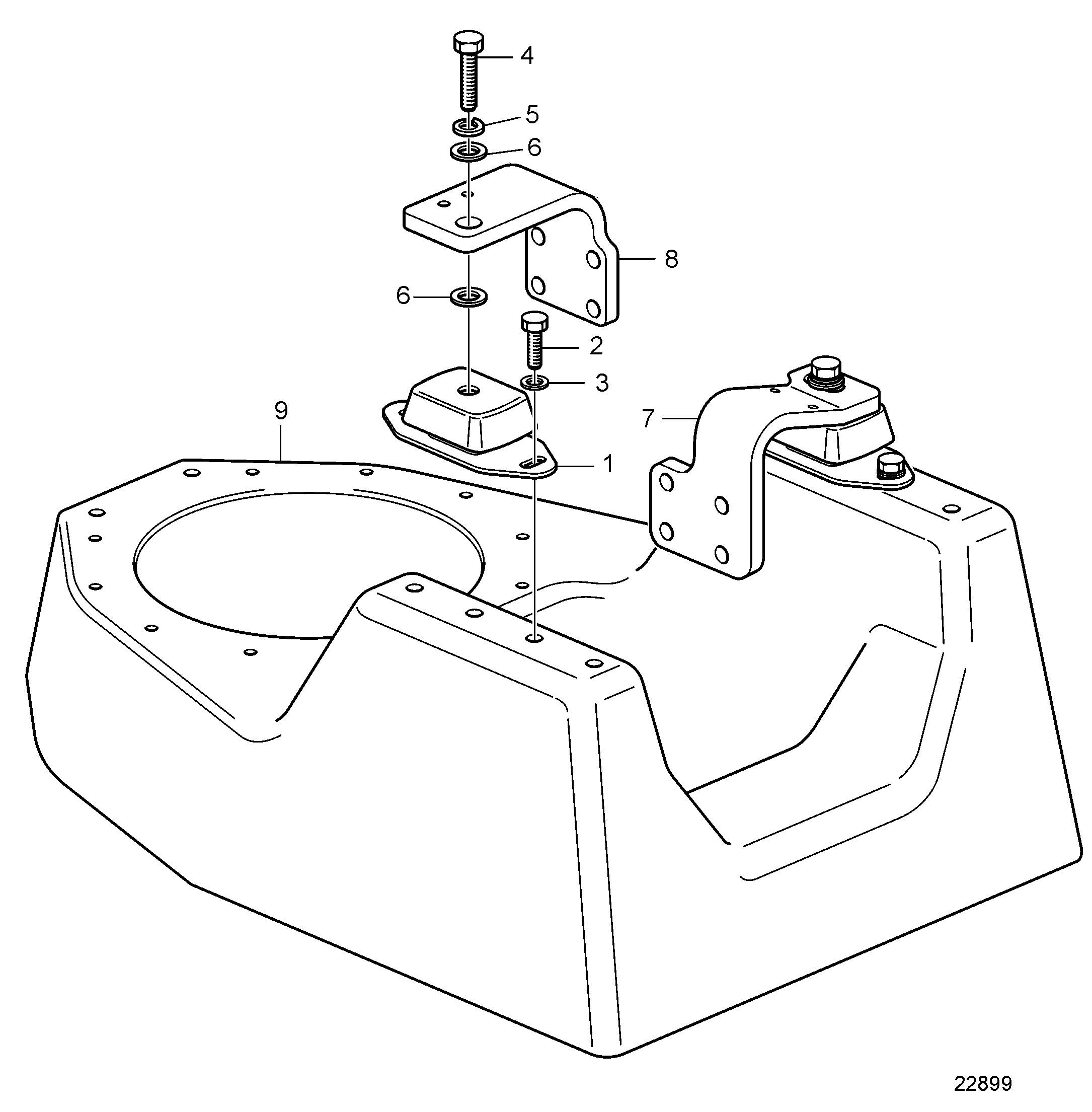 Suspension de moteur, unité d’entraînement de voilier