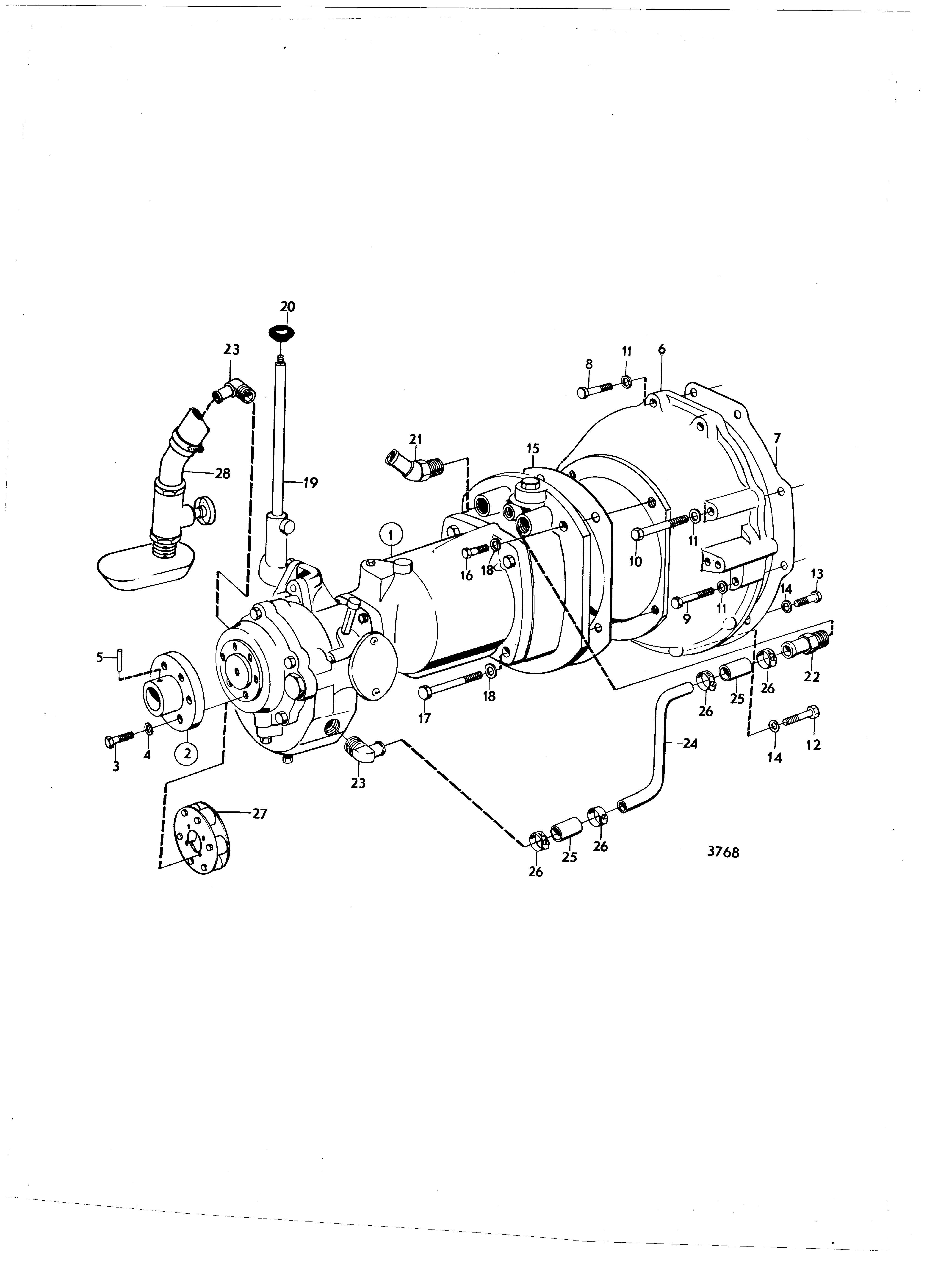 Composants de connexion Inverseur Volvo Penta Rapport 3, 49:1